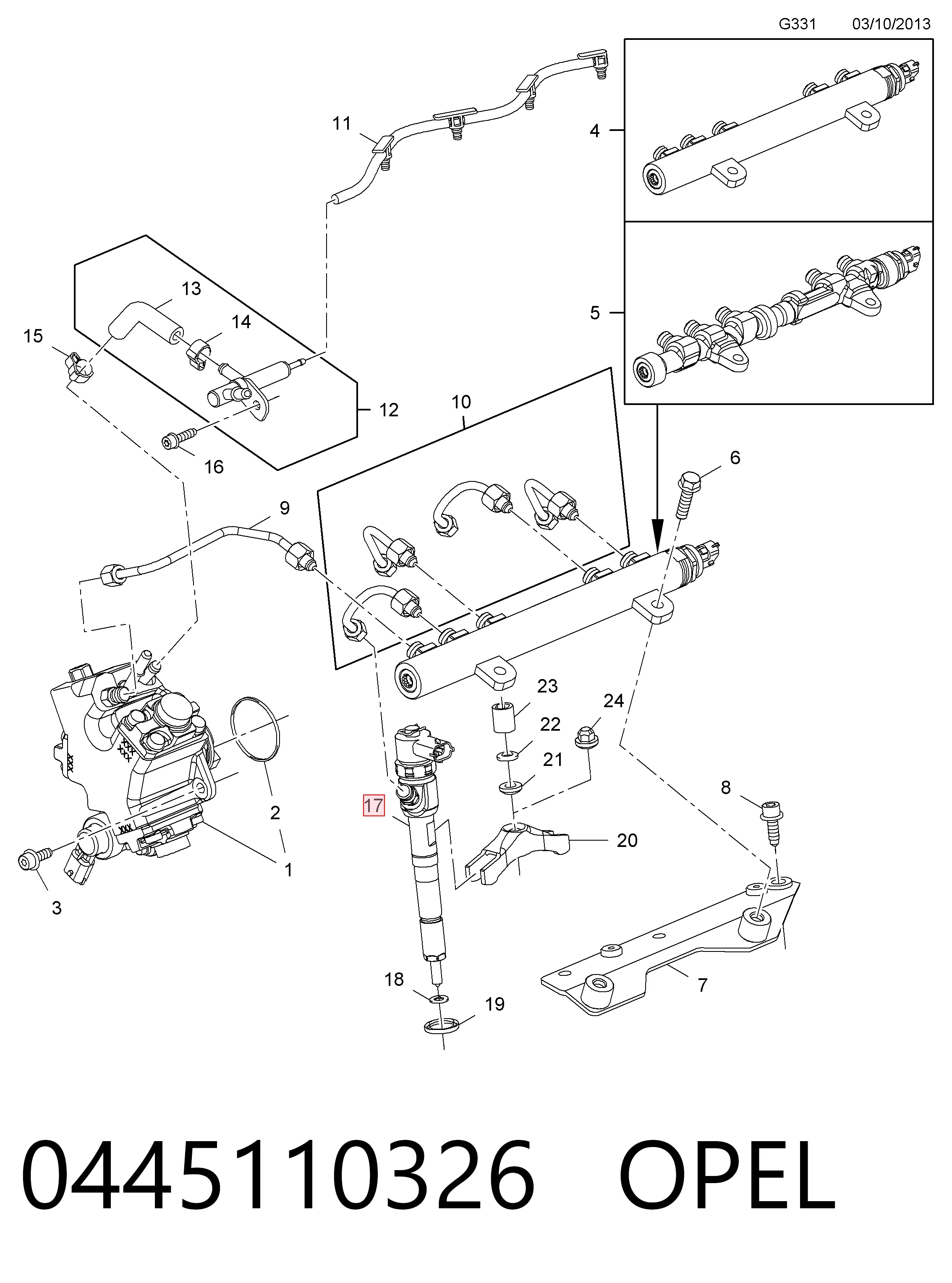 Топливные форсунки 55214159 Fiat/Alfa/Lancia