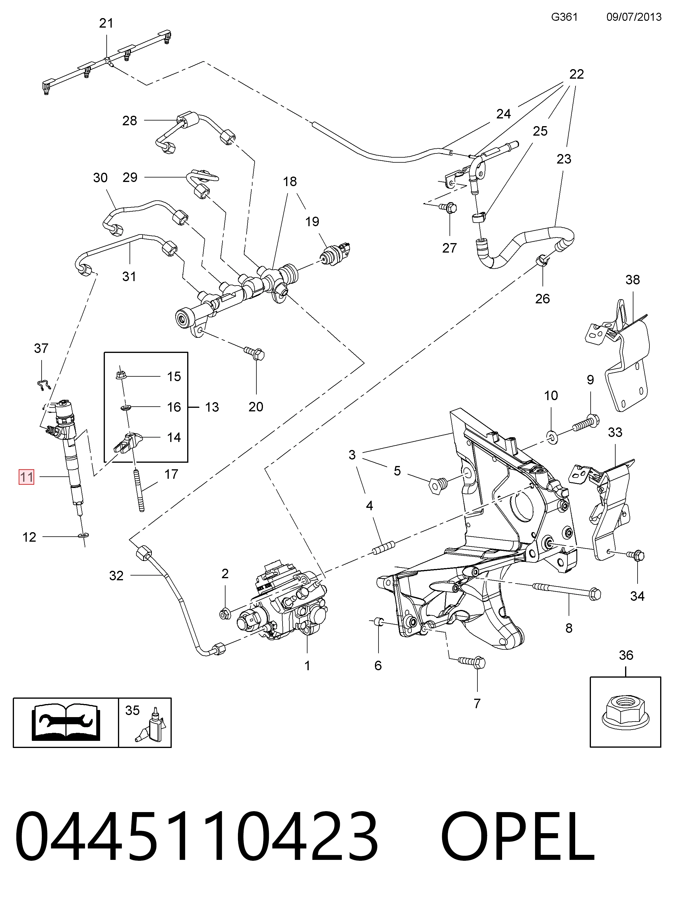 445110423 Bosch Топливные форсунки