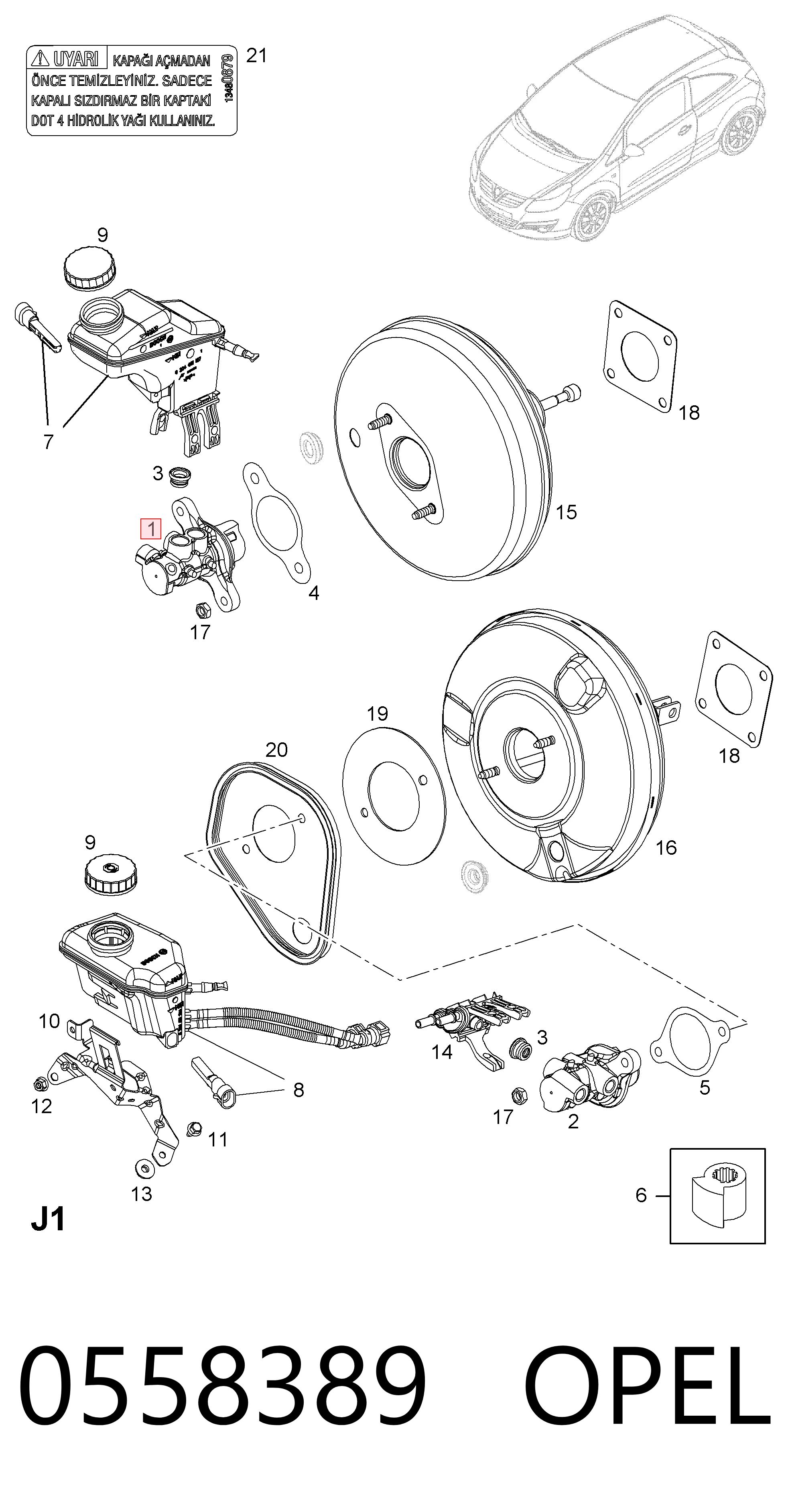 204123738 Bosch Цилиндр тормозной, главный