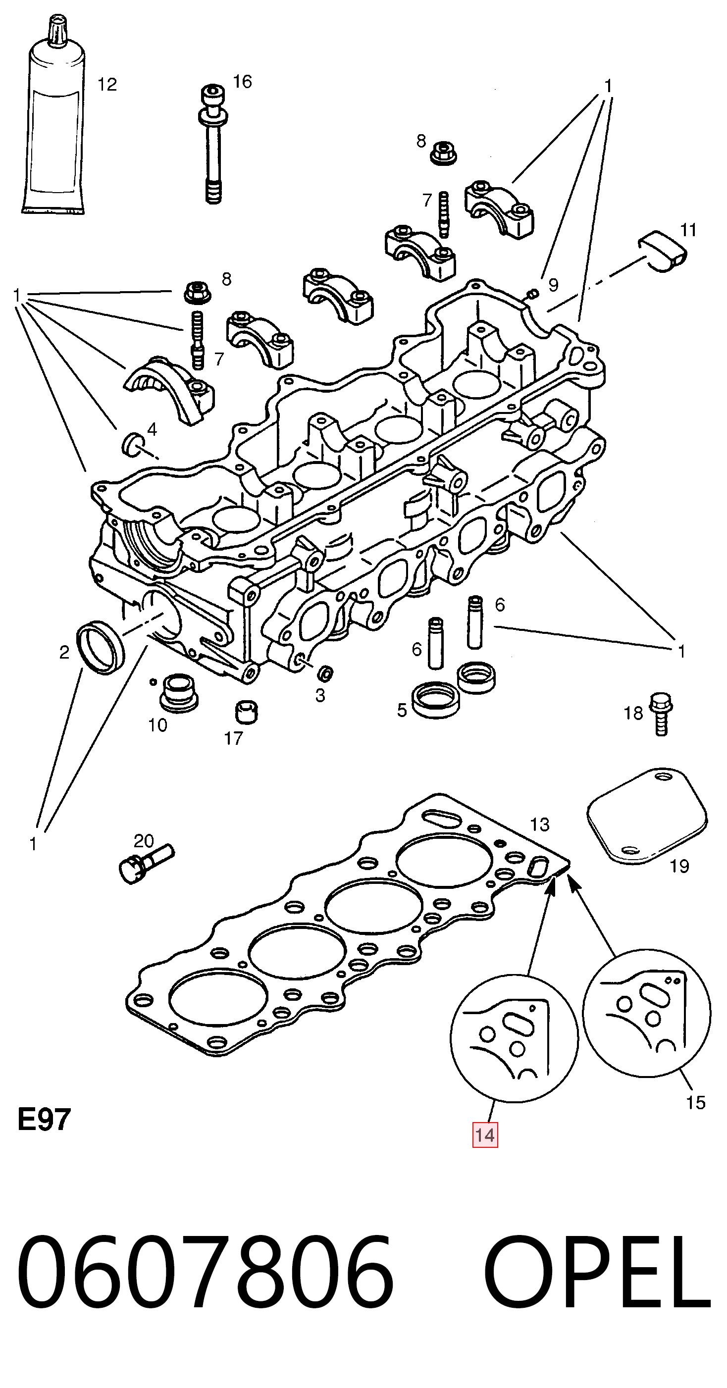 8970120050 Isuzu Прокладка головки блока