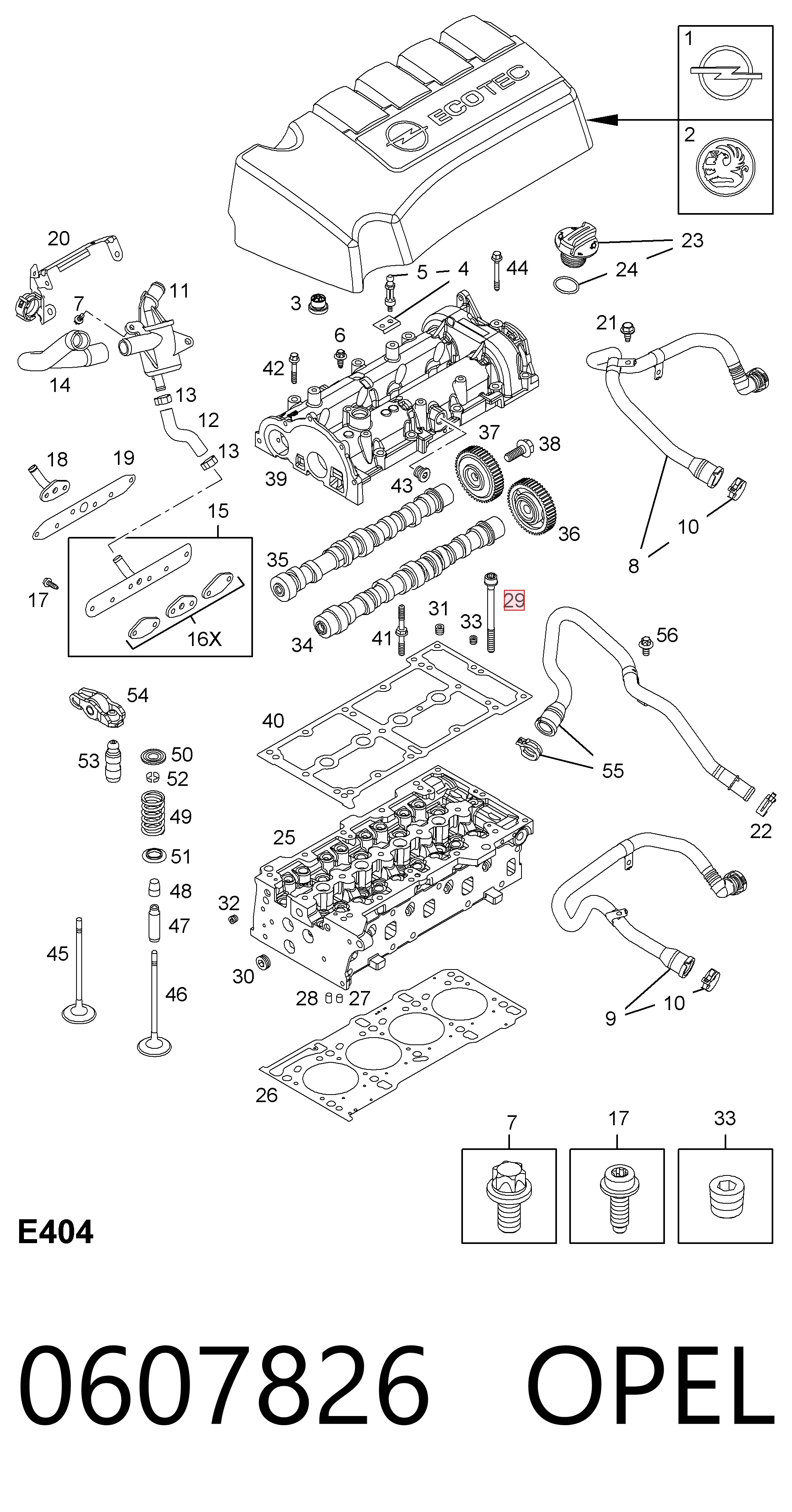 Болт головки блока цилиндров, ГБЦ Opel Combo B фургон (2001 - 2011) цена, от 2.29 USD