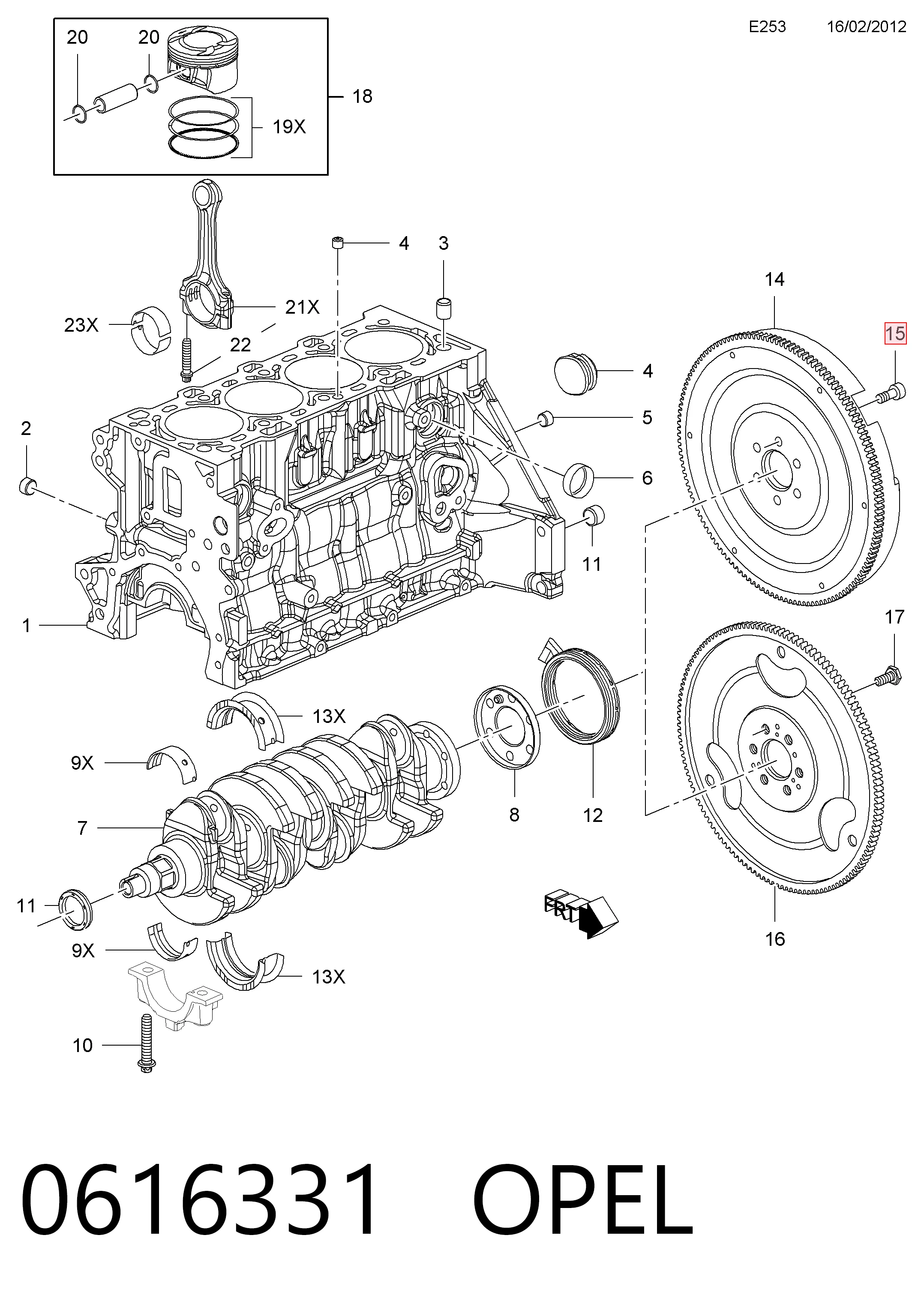 Купить 94500811 Peugeot/Citroen Болт крепления маховика