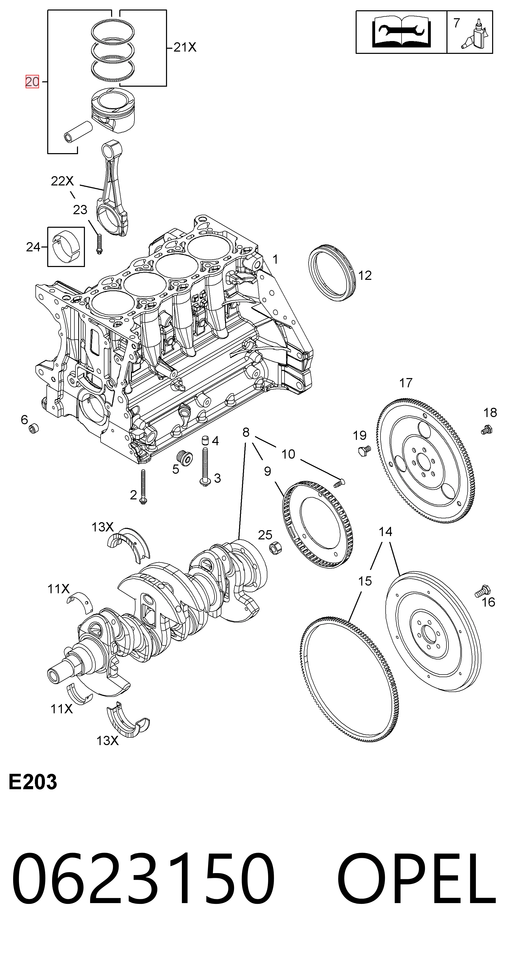 Купить 011PI00110000 Mahle Original Поршень на 1 цилиндр