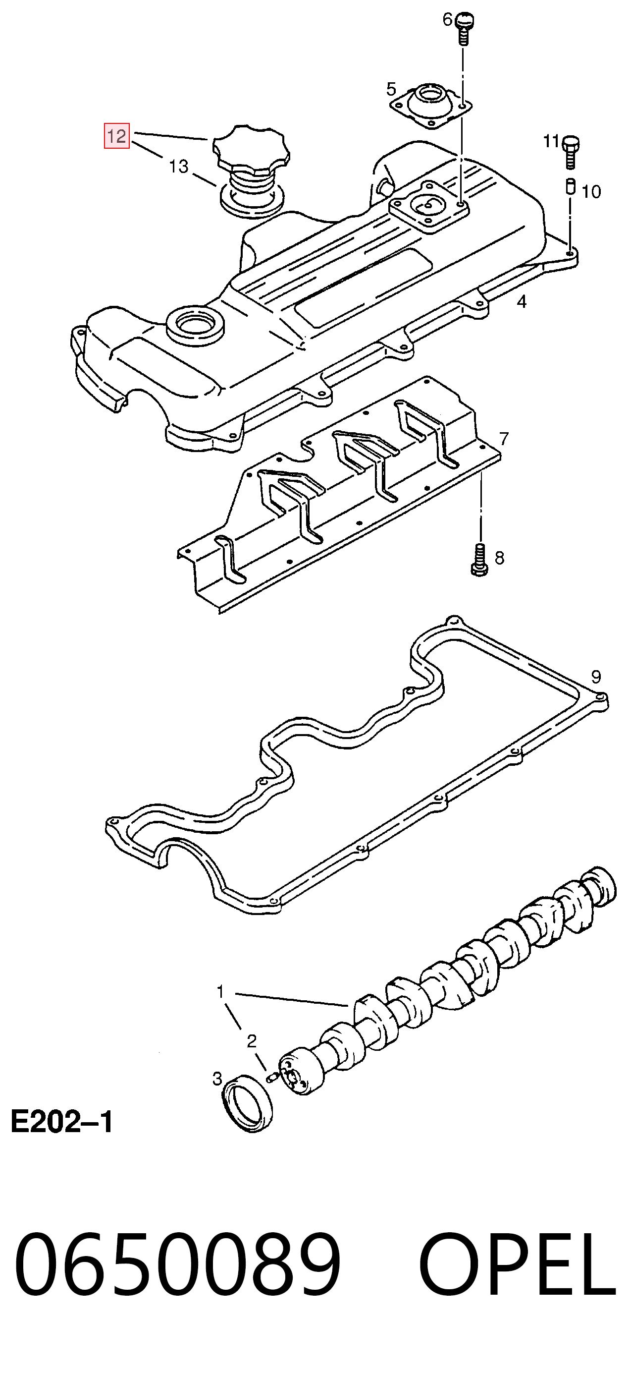 0650089 Opel Крышка масляной горловины