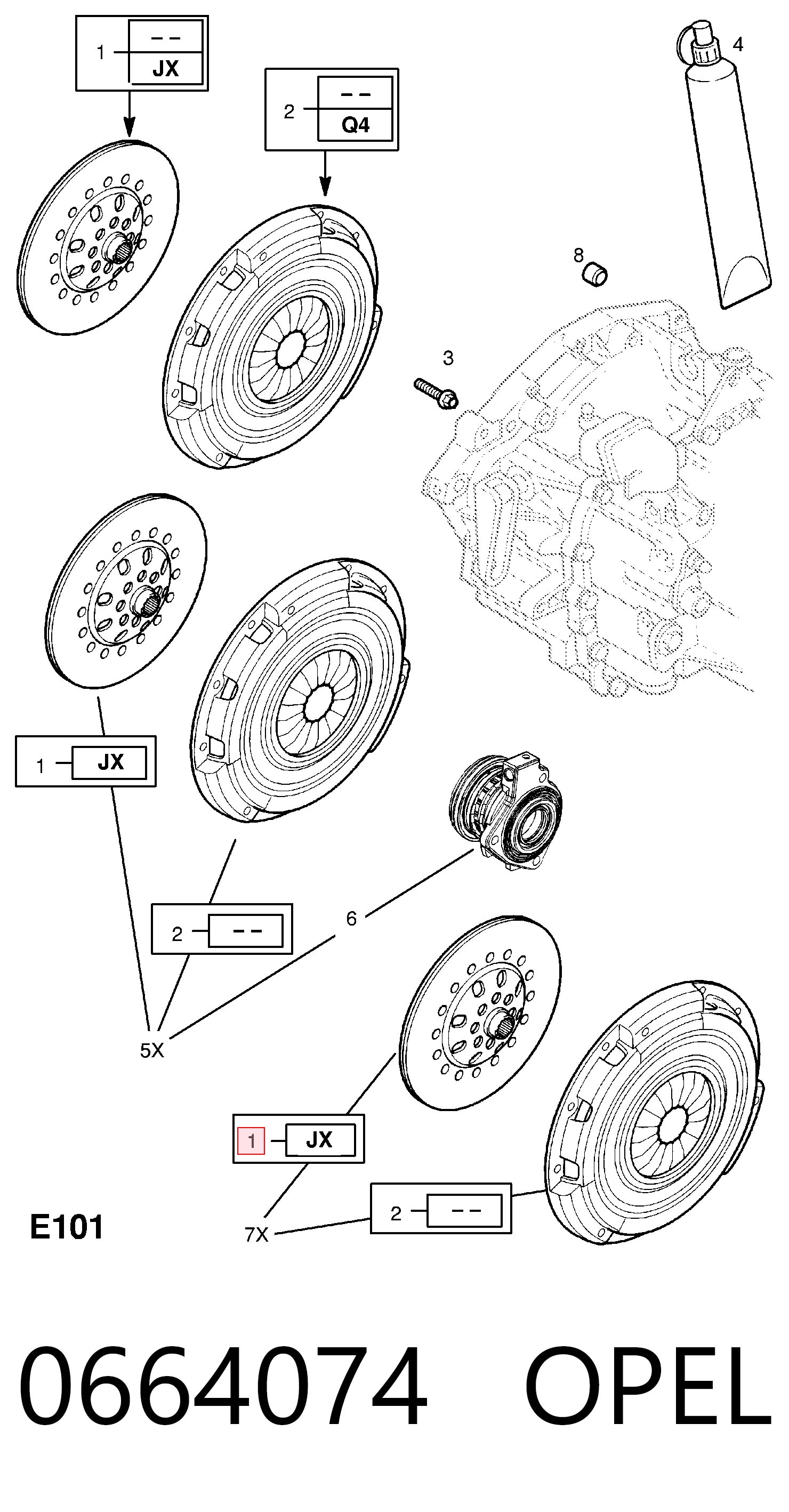 Комплект сцепления (3 части) General Motors 93177456 цена, от 56.69 USD