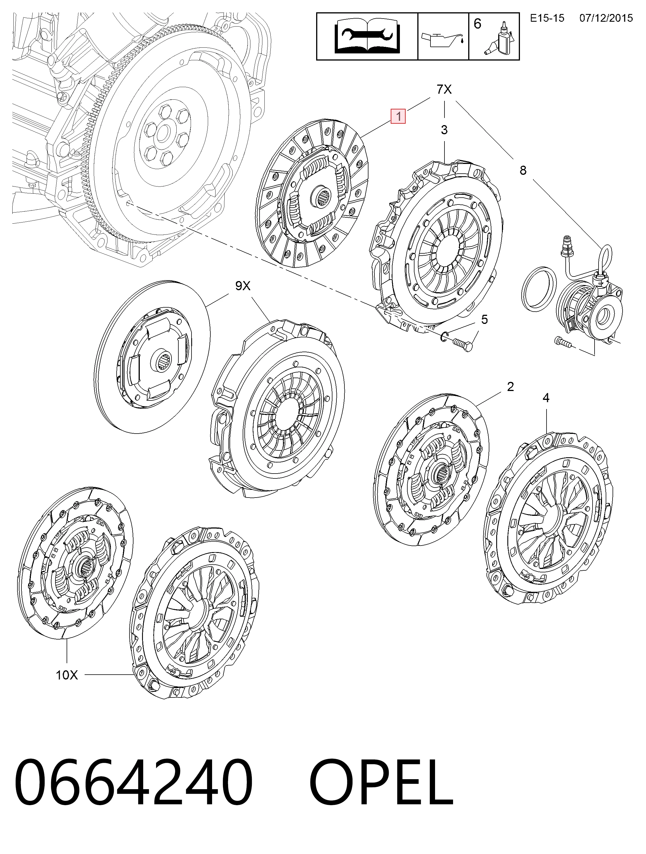 93174510 General Motors Диск сцепления ведомый