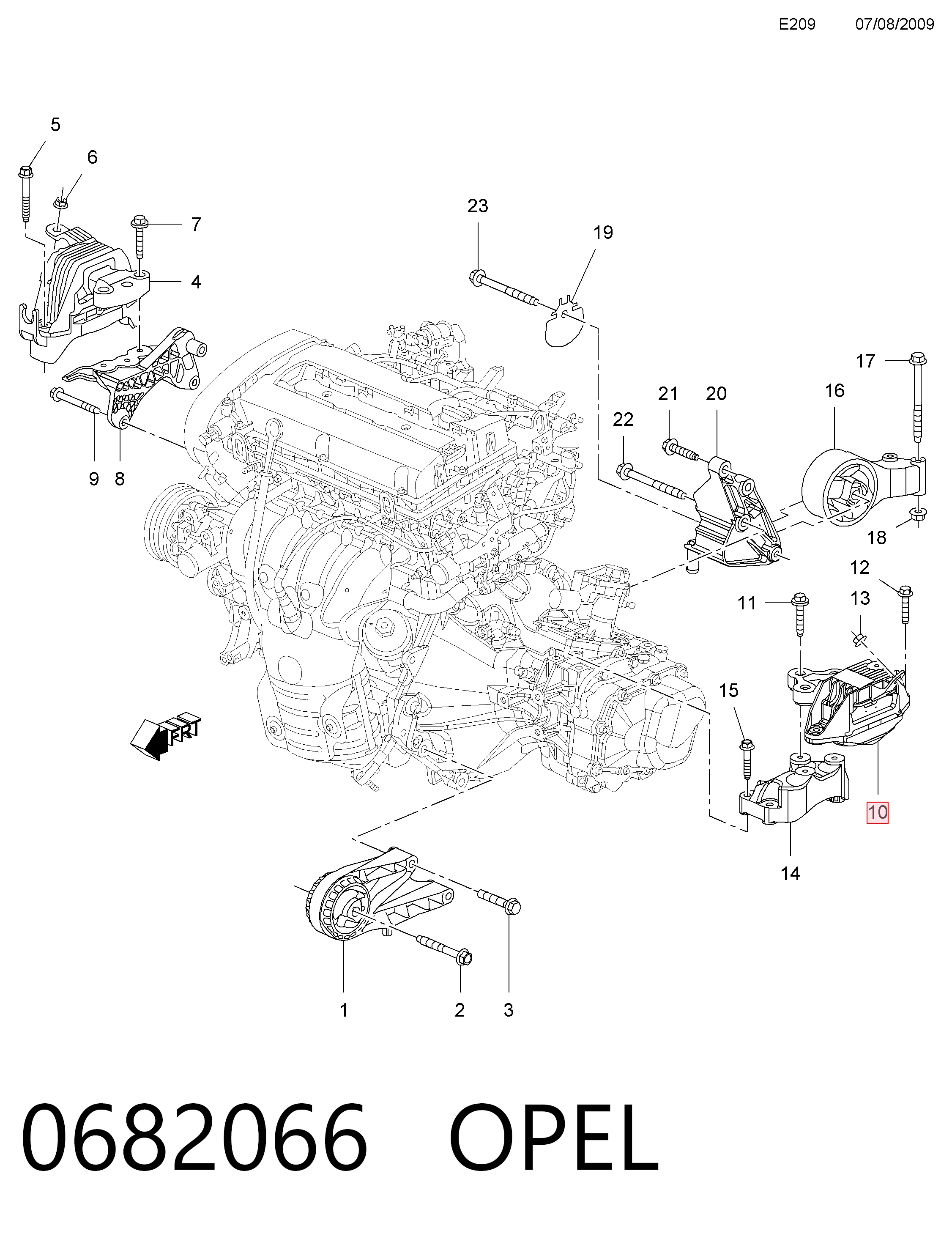 Купить 13287953 Peugeot/Citroen Левая подушка двигателя