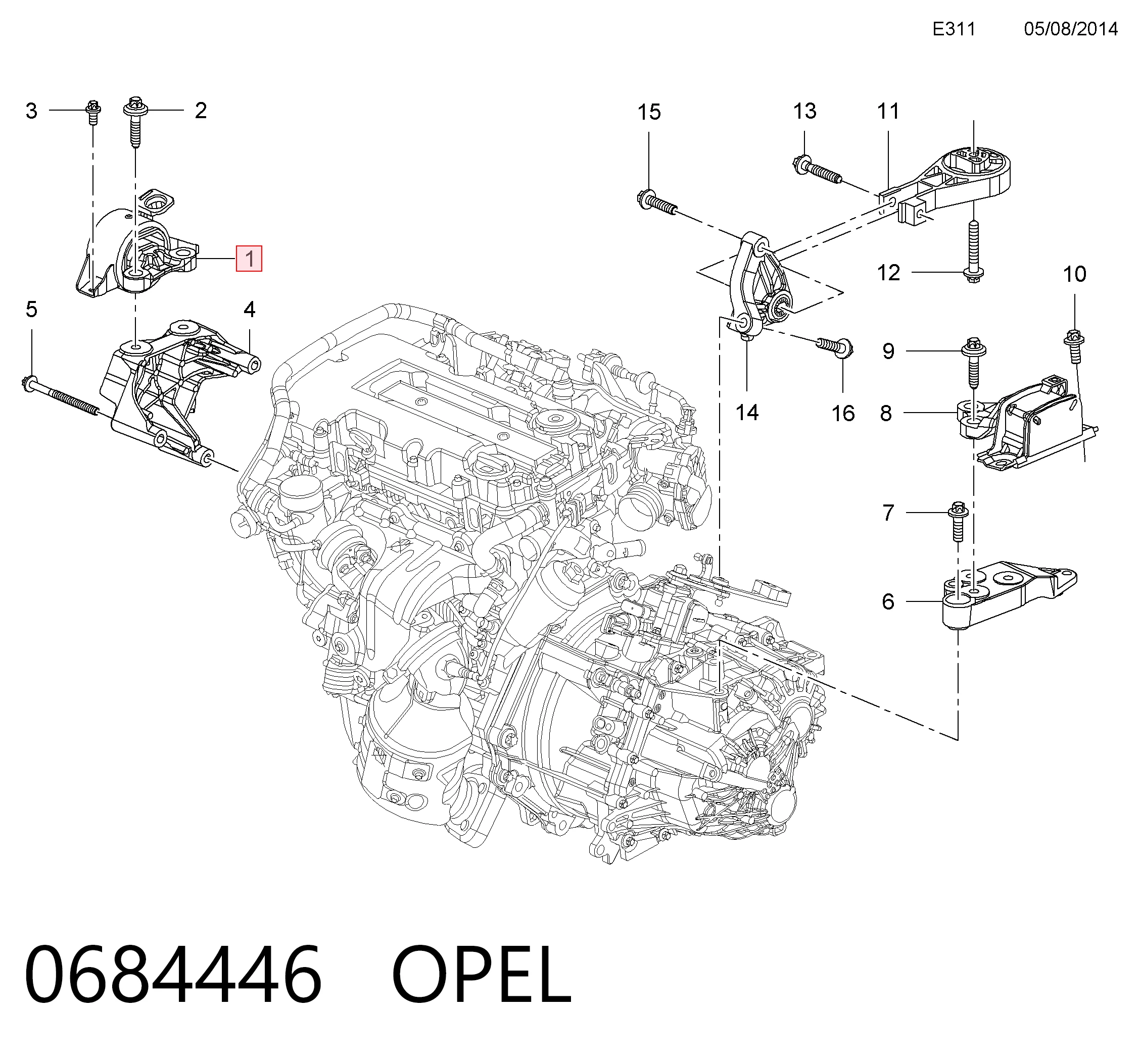 Подушка двигателя Lemforder 39744 цена, от 54.02 USD