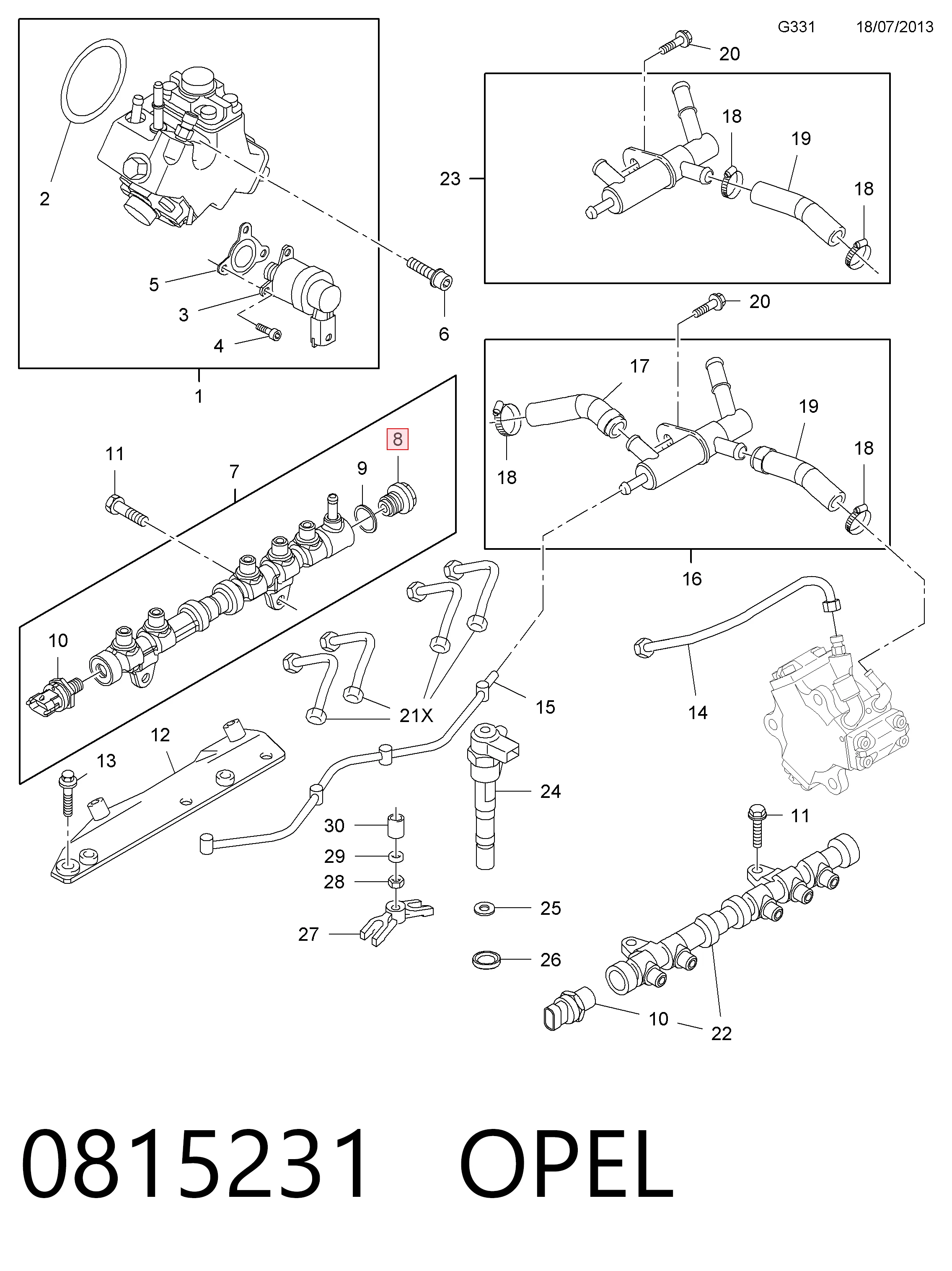 Регулятор давления топлива в топливной рейке Ford 1723807 цена, от 64.15 USD