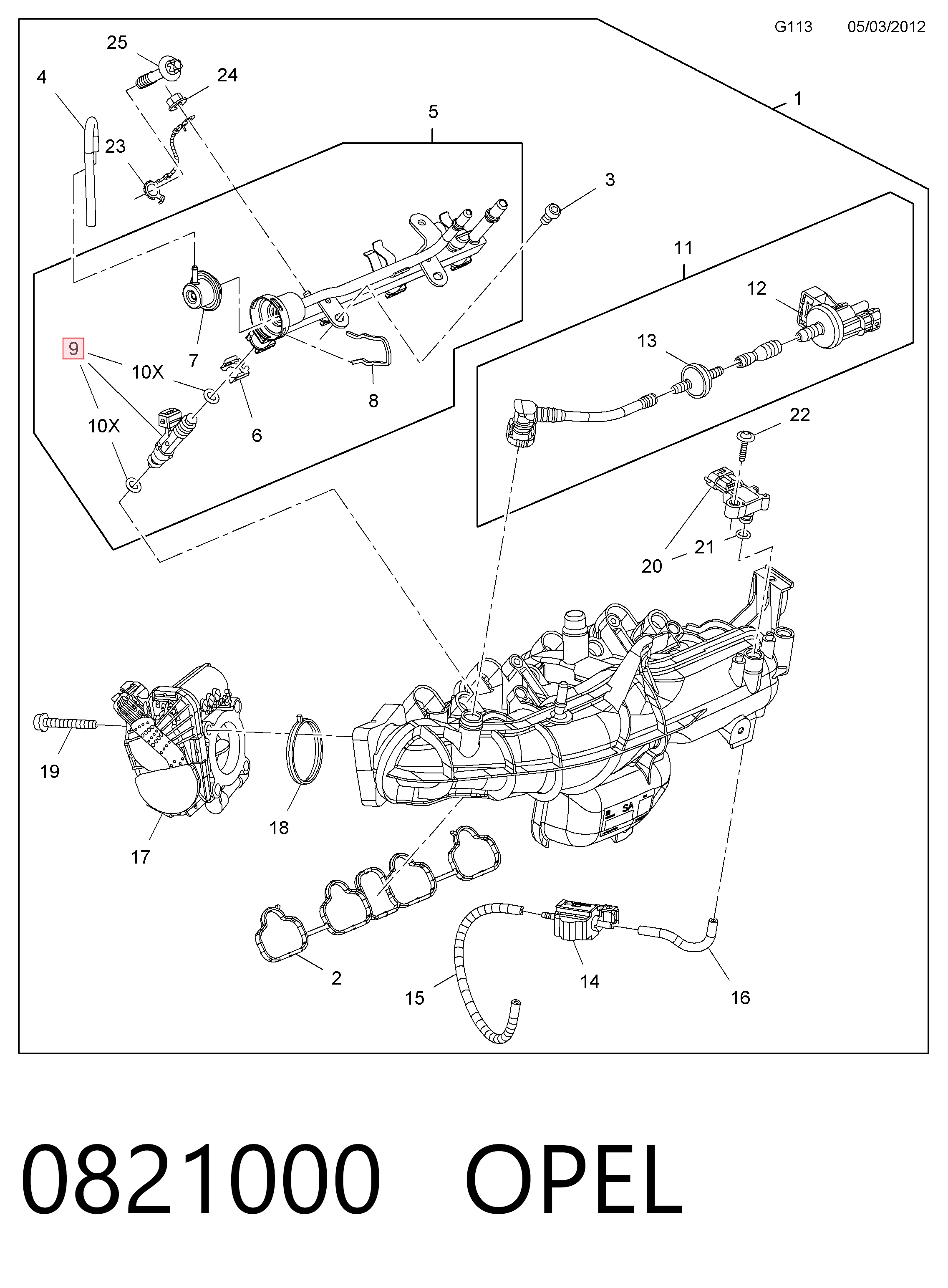 Купить 55565971 Peugeot/Citroen Клапанная форсунка