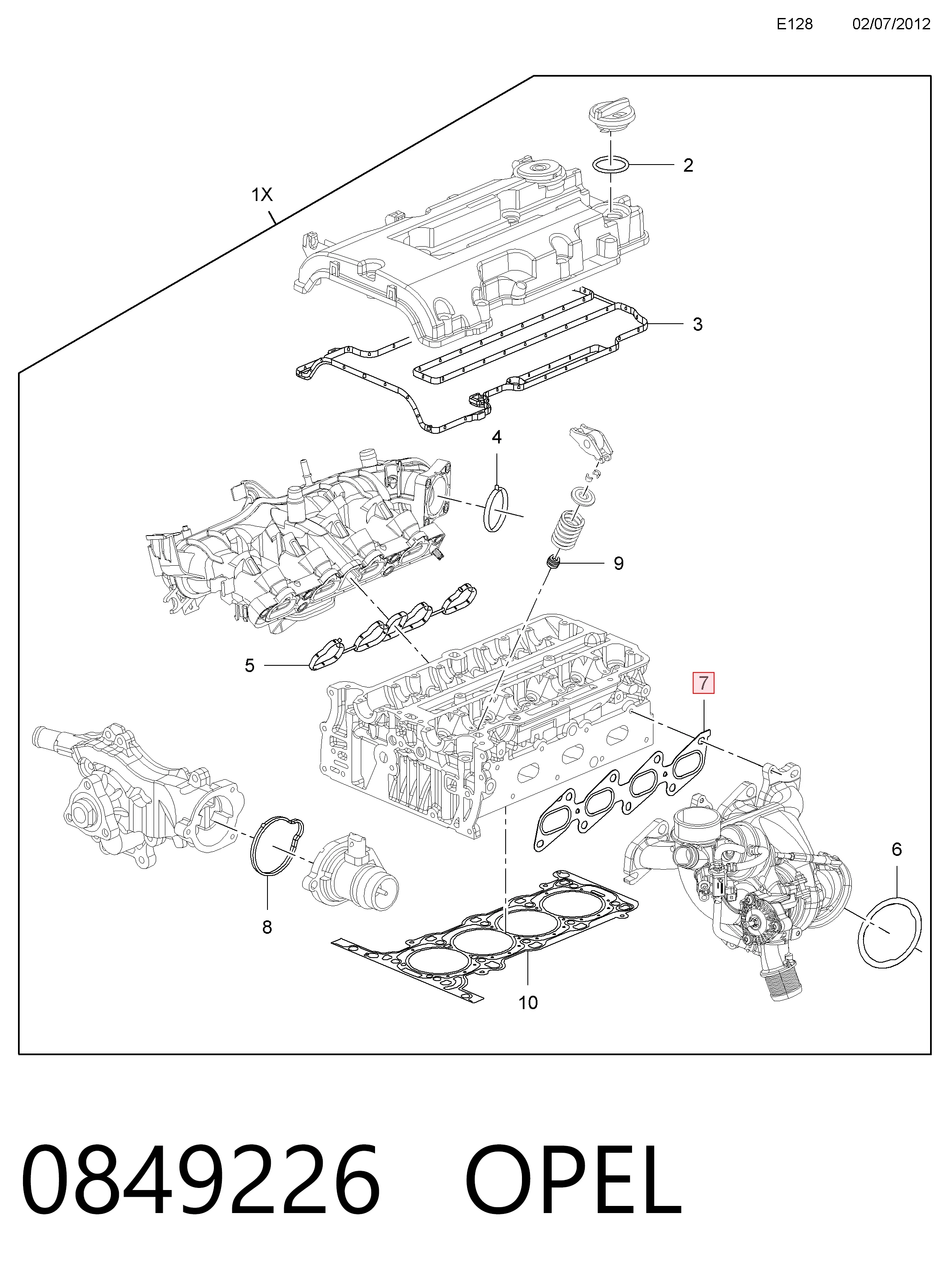 Прокладка коллектора выпускного General Motors 849226 цена, от 10.02 USD