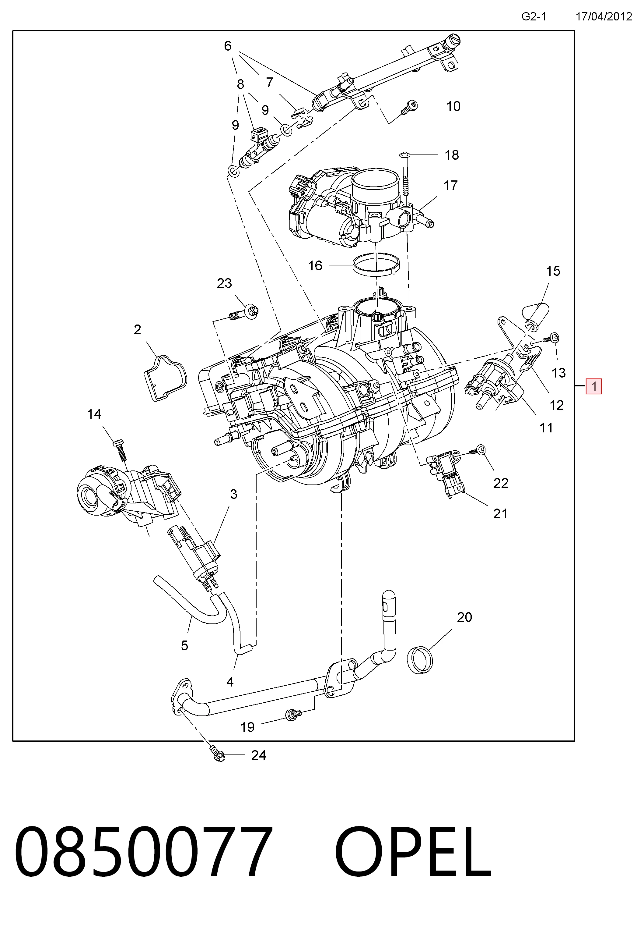 Купить 55562247 General Motors Впускной коллектор