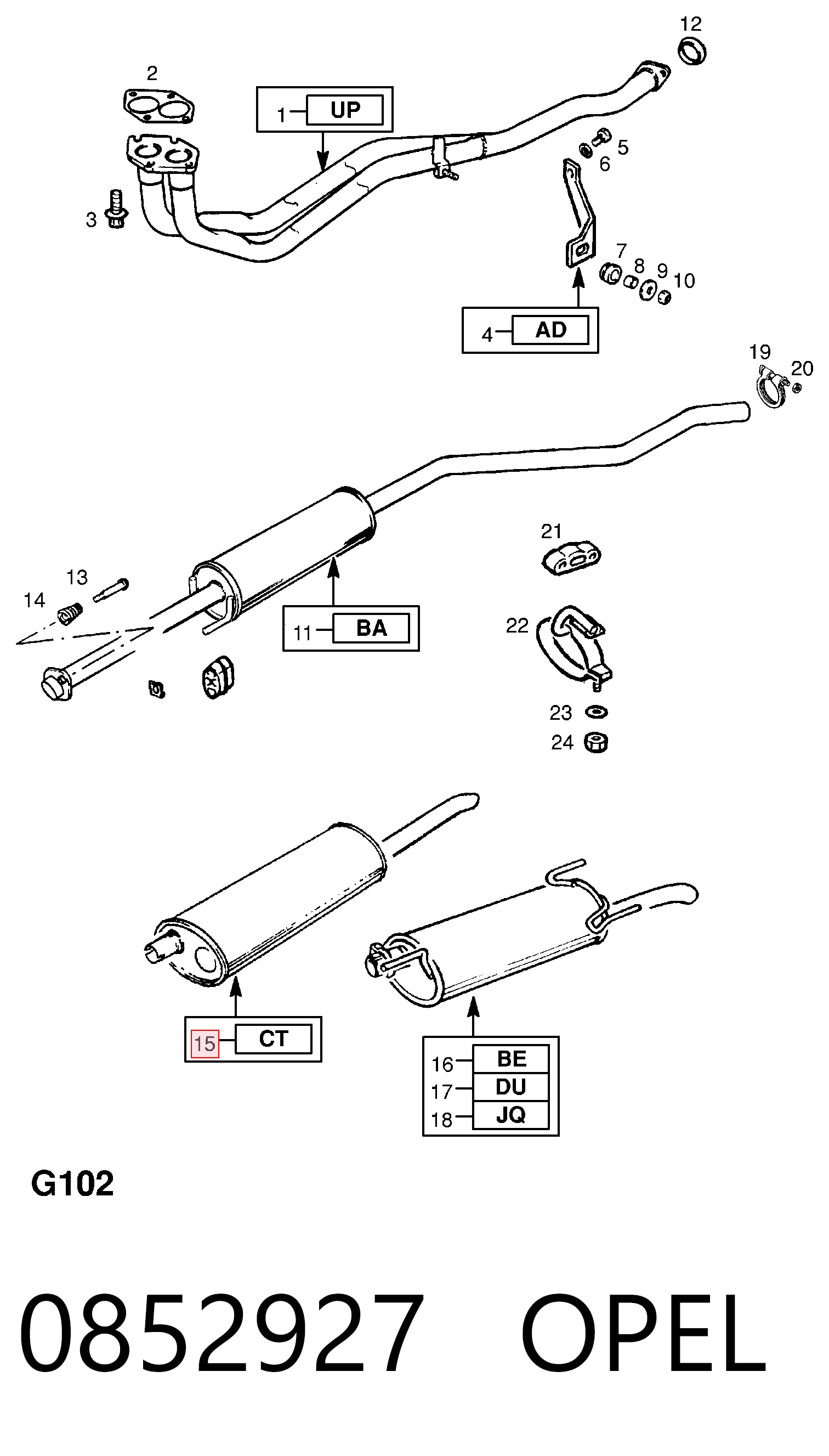 Купить BS185021 Bosal Глушитель задний