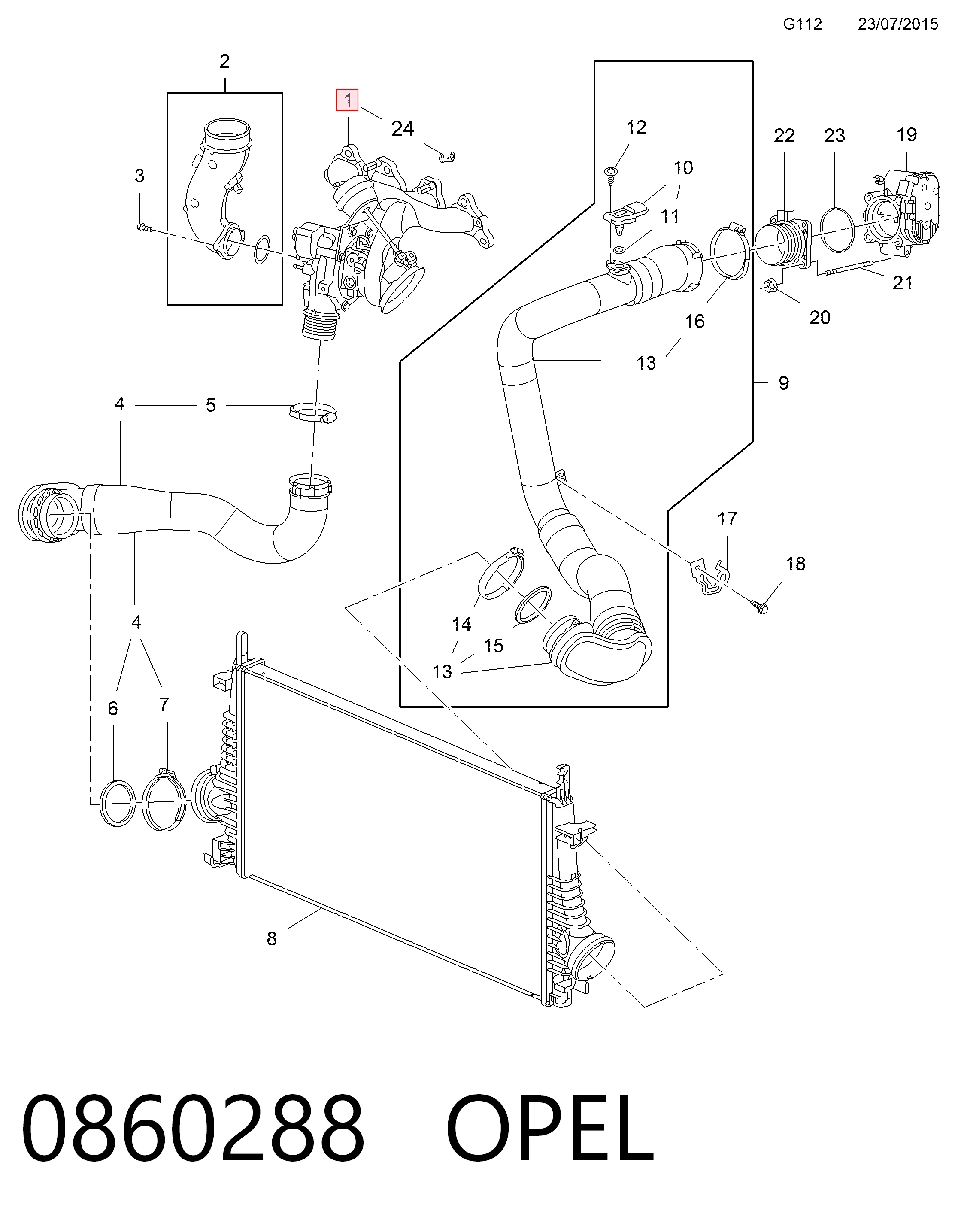 Купить 95516202 Peugeot/Citroen Турбоком