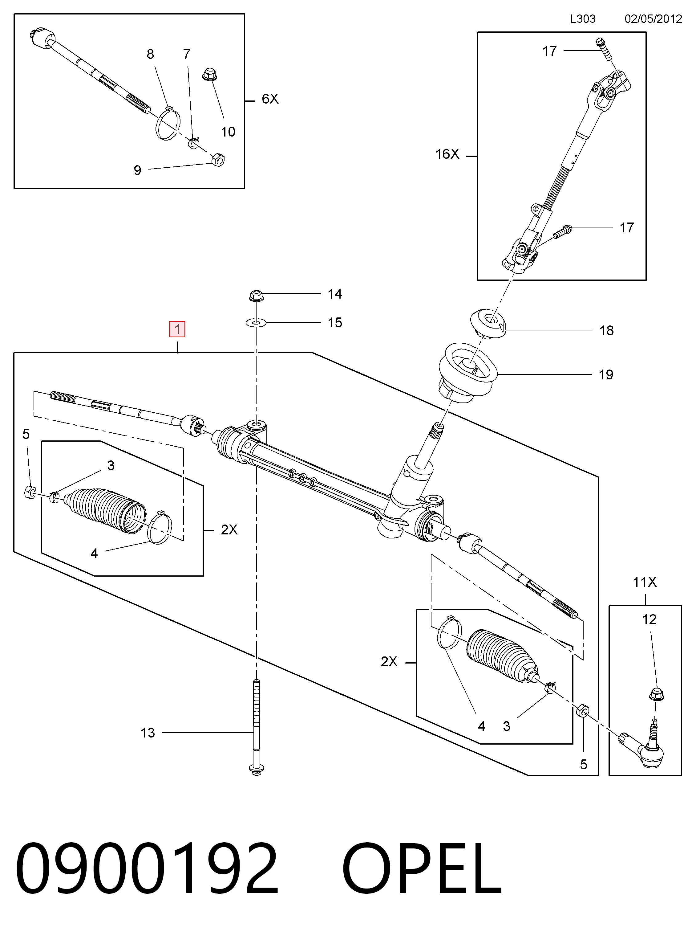 95530382 Peugeot/Citroen Управление рулевое в сборе