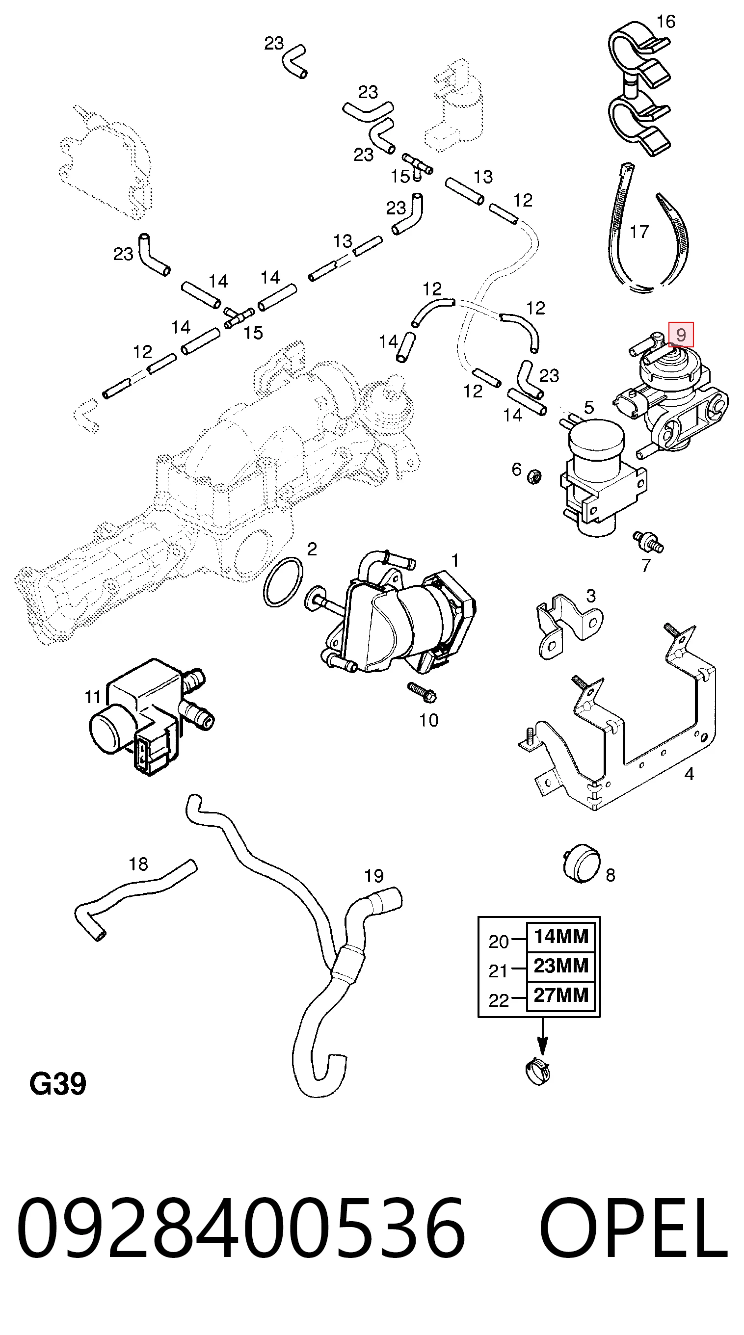 Клапан преобразователь давления наддува (соленоид) 93174808 General Motors