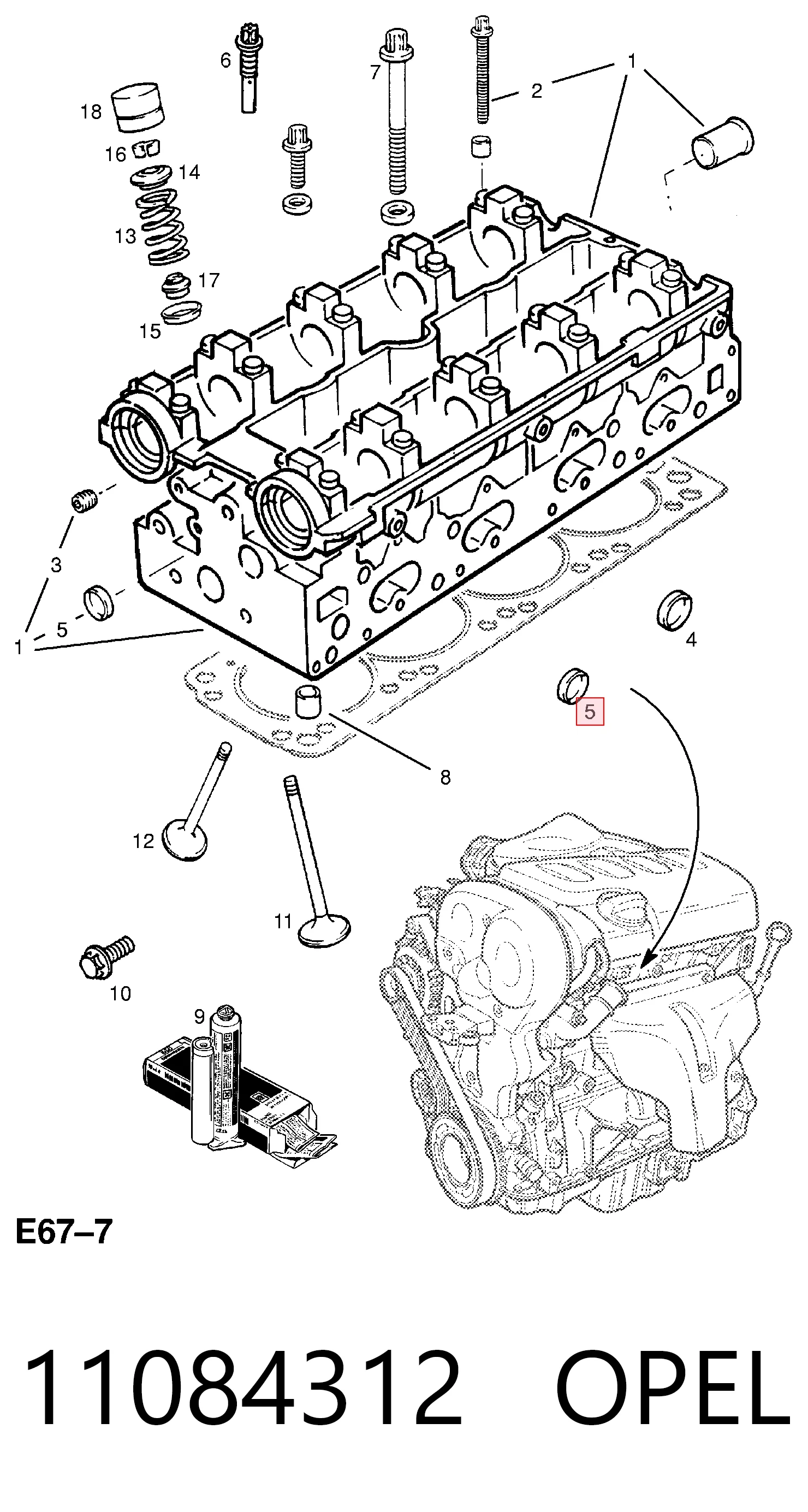 Крышка ГБЦ Porsche N0119082 цена, от 1.03 USD