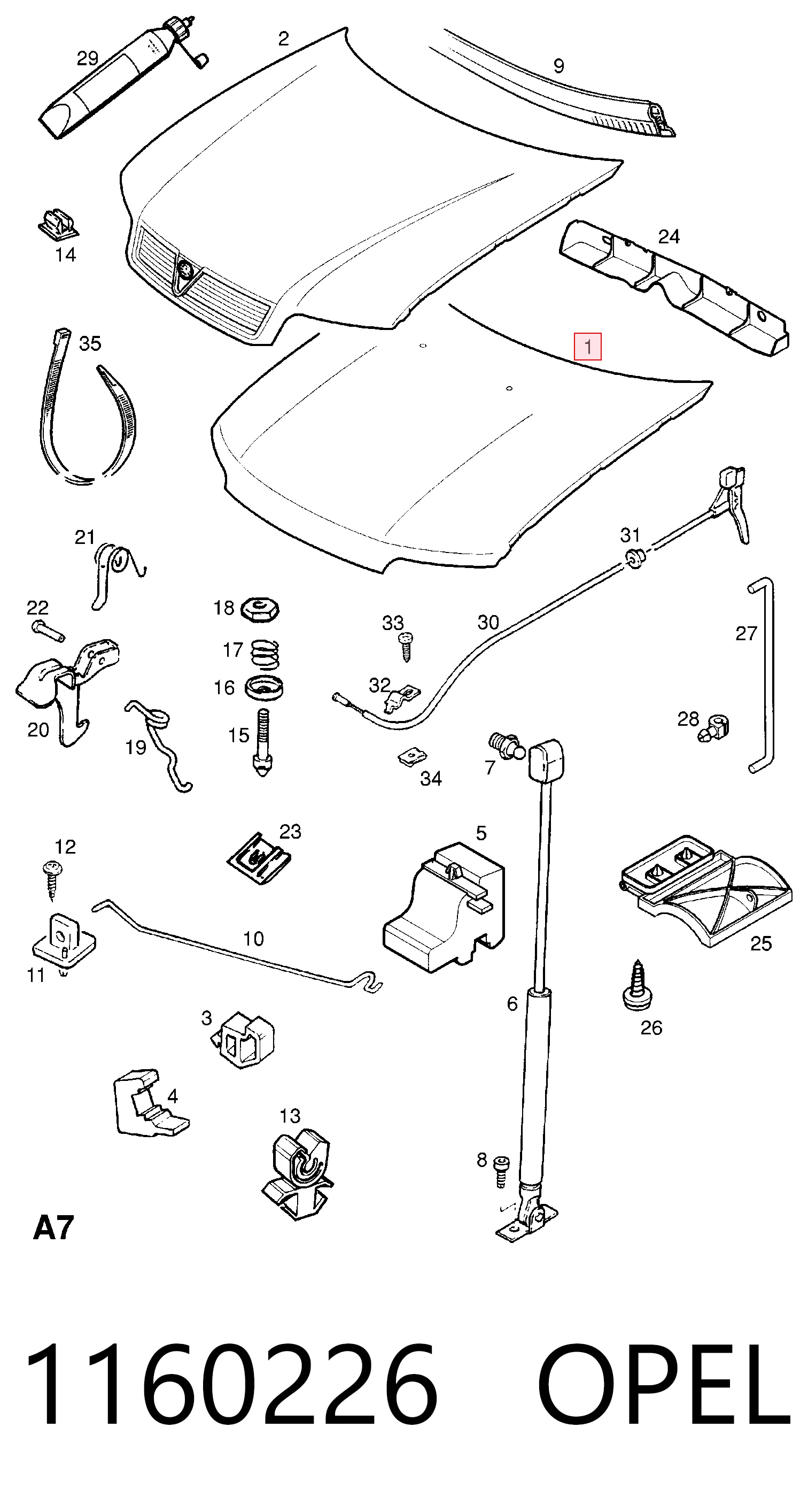 1160221 General Motors Капот