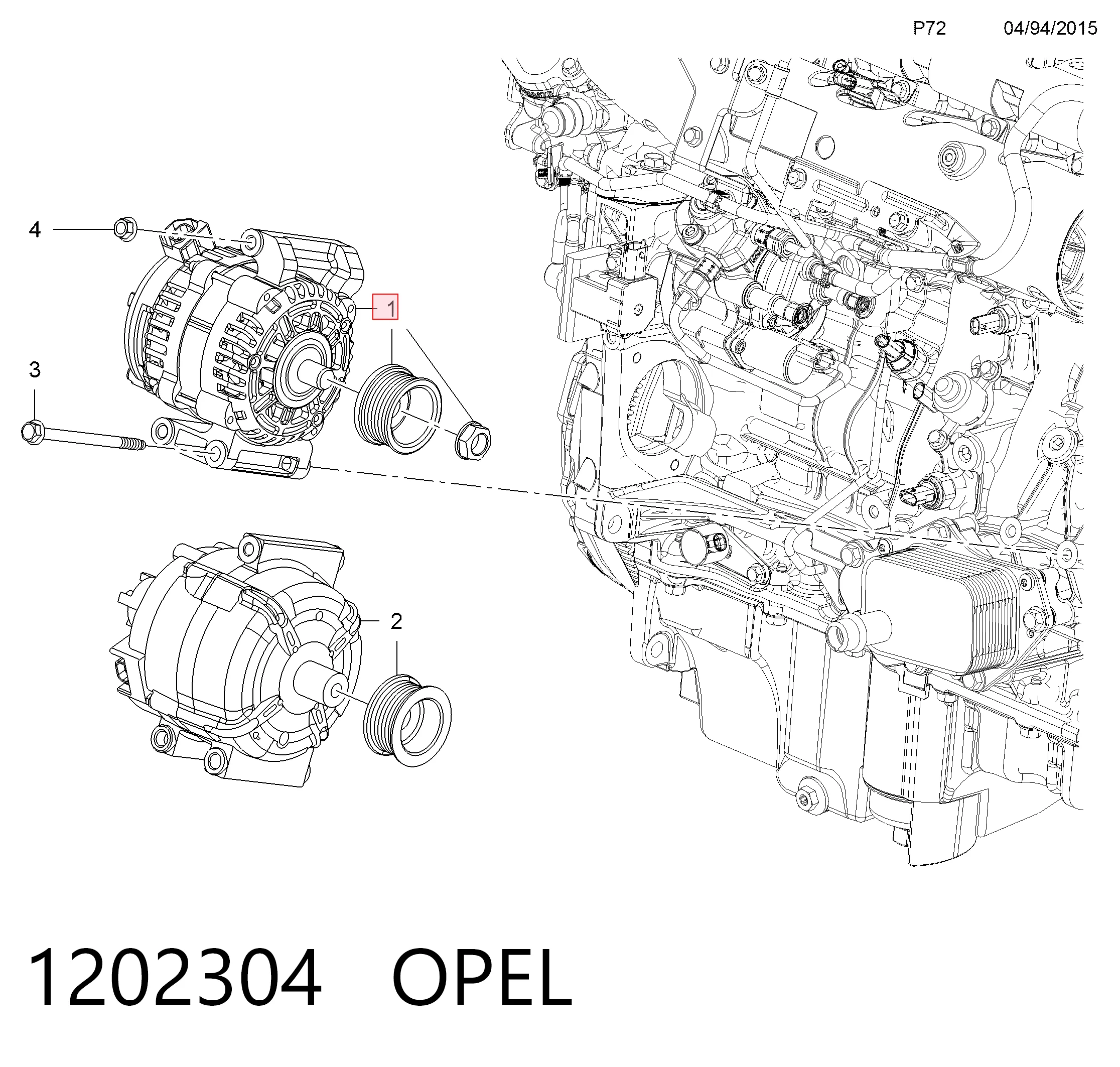 Автомобильный генератор General Motors 95519901 цена, от 254.50 USD