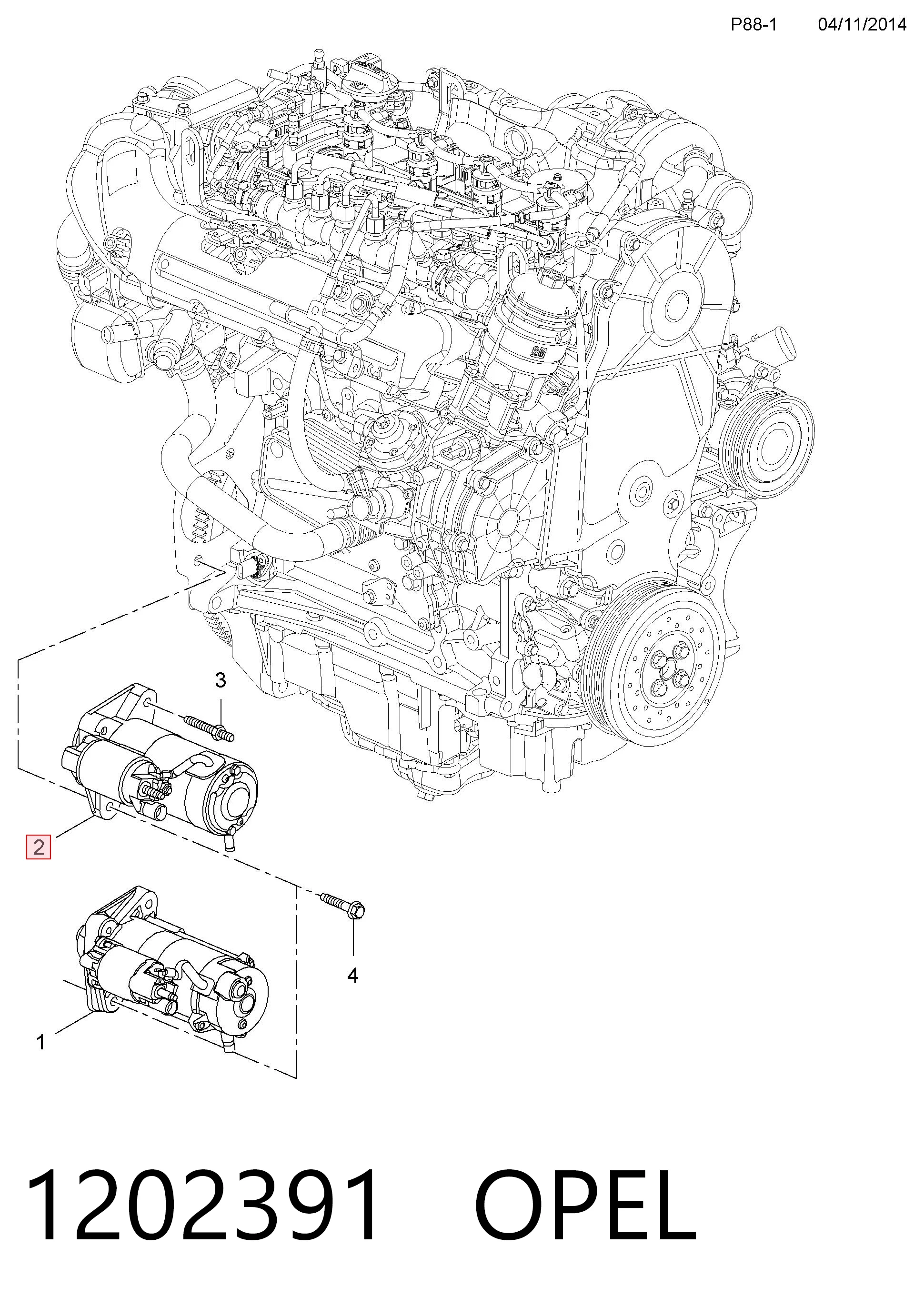 95520367 Opel Стартер автомобиля