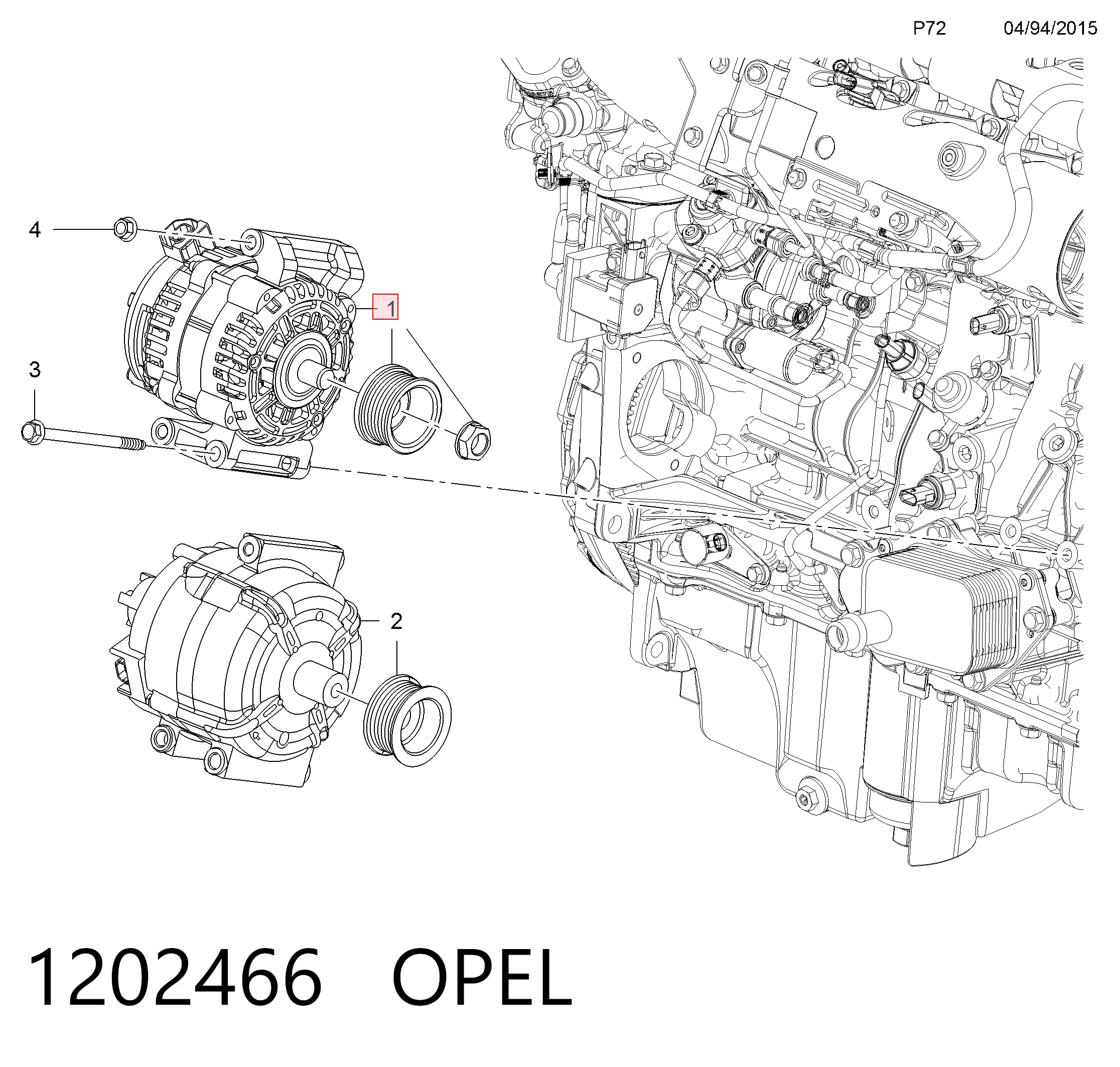 Купить 95519901 General Motors Генератор