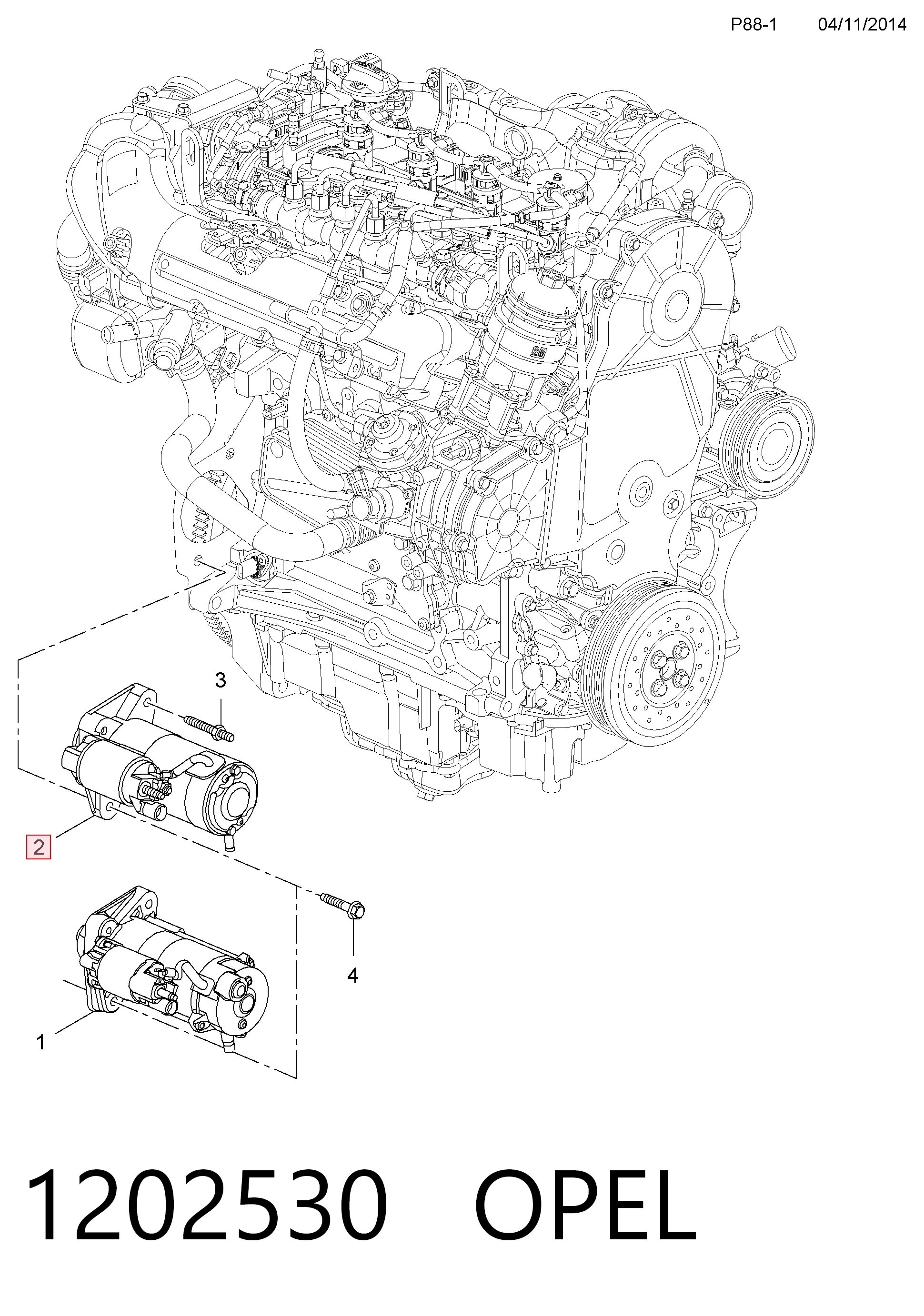 Стартер Opel 95520367 цена, от 326.20 USD