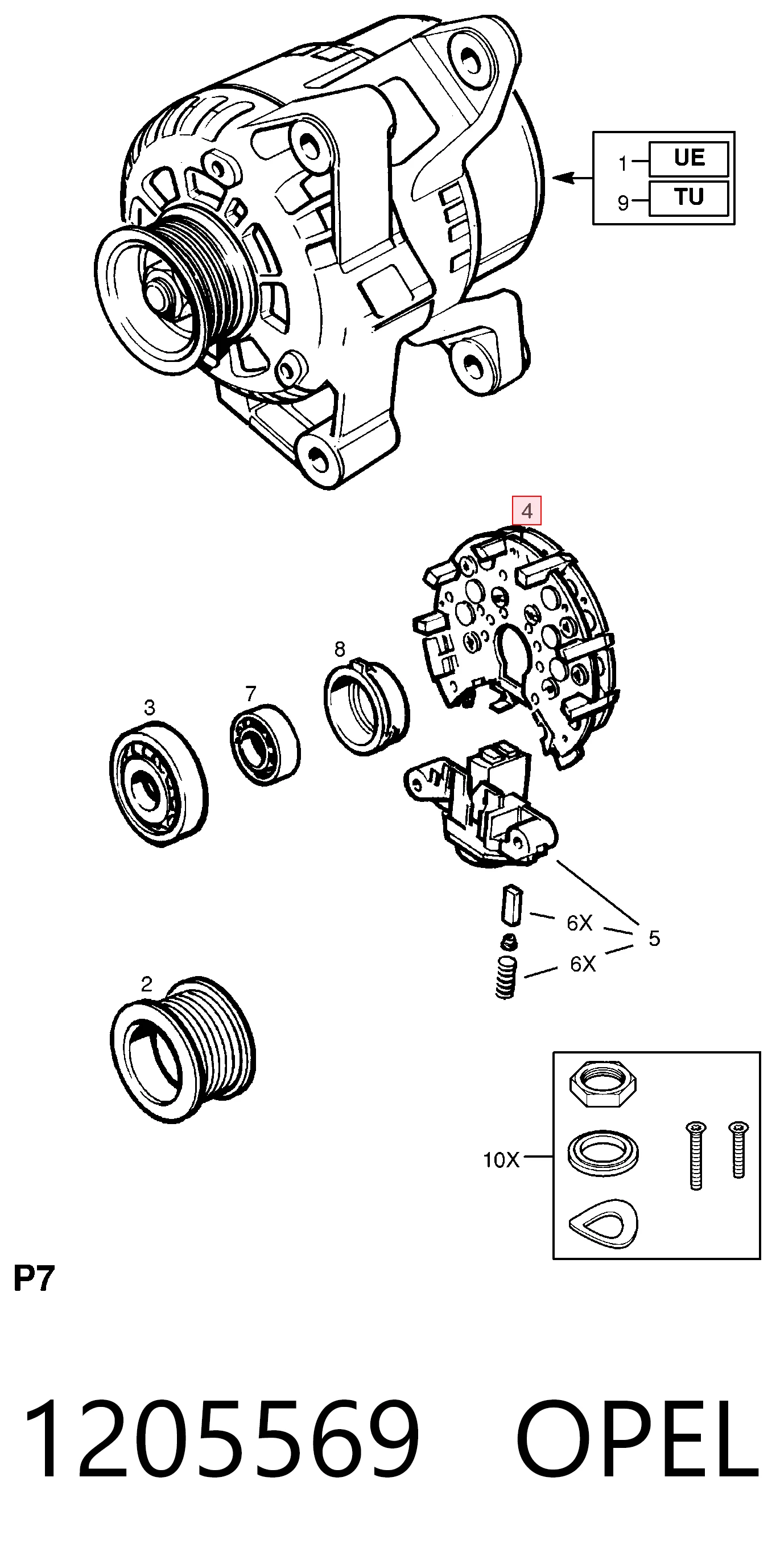  Диодный мост Alfa Romeo 146 