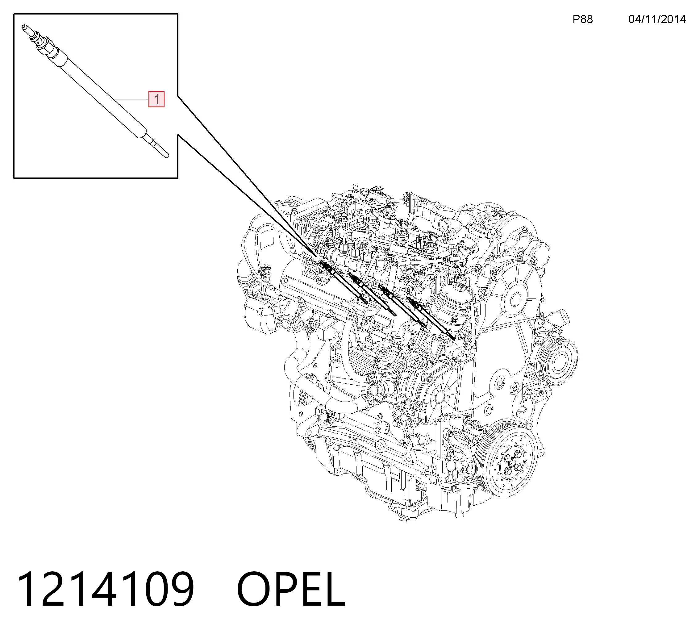 Свечи накала General Motors 55578336 цена, от 23.14 USD