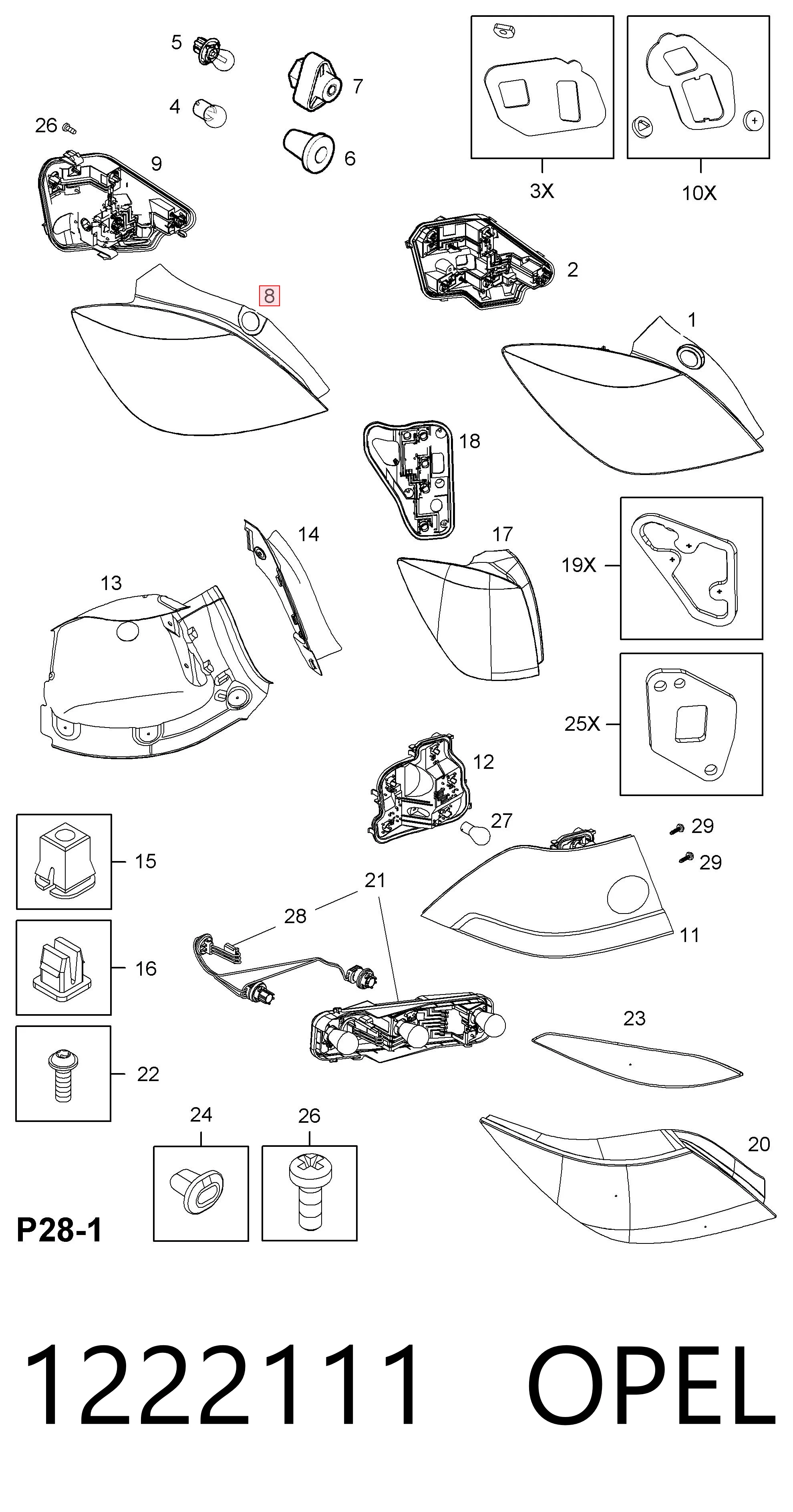 Купить FP5206F1T TYC Левый стоп