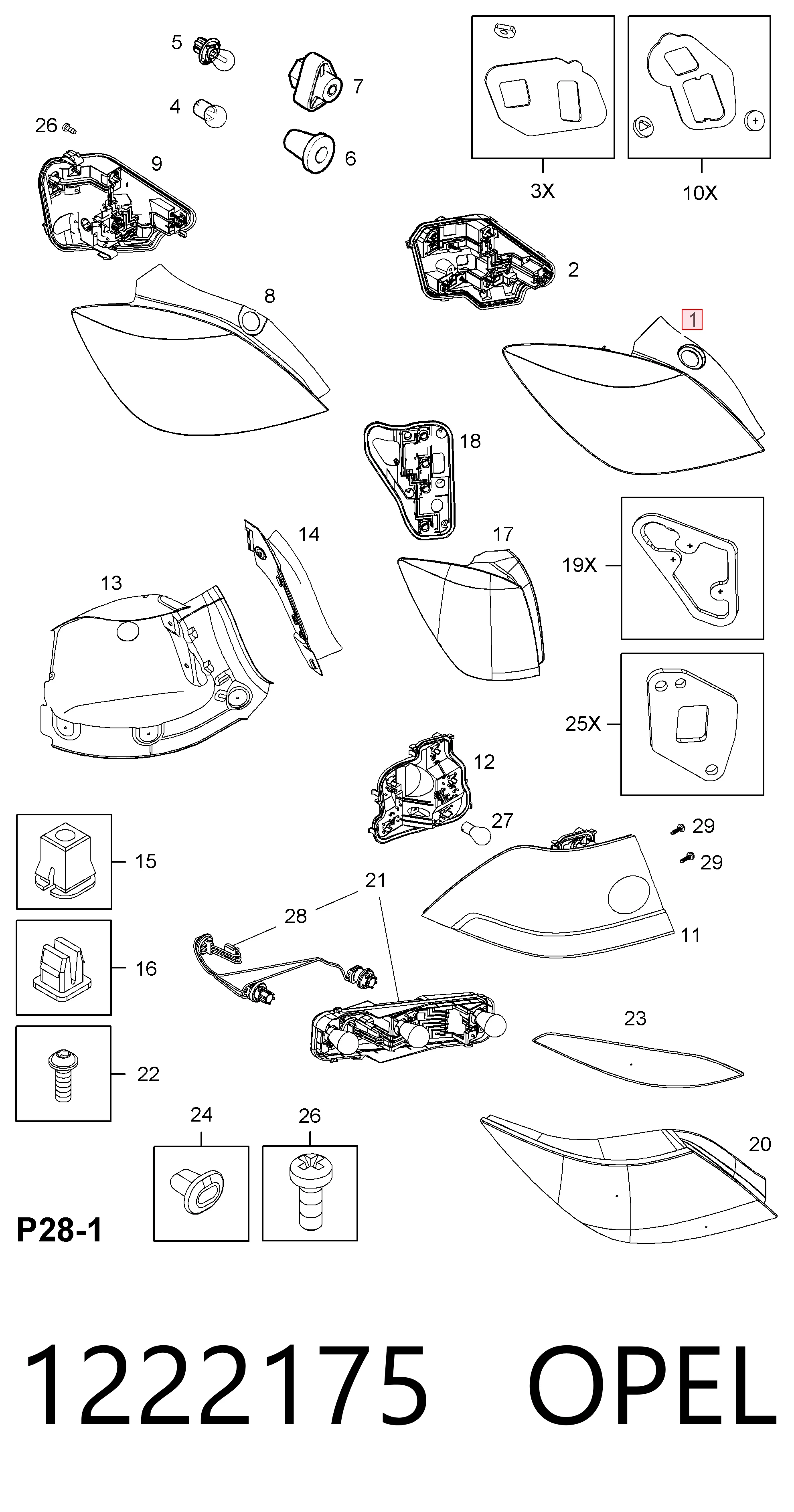 Правый стоп General Motors 93183056