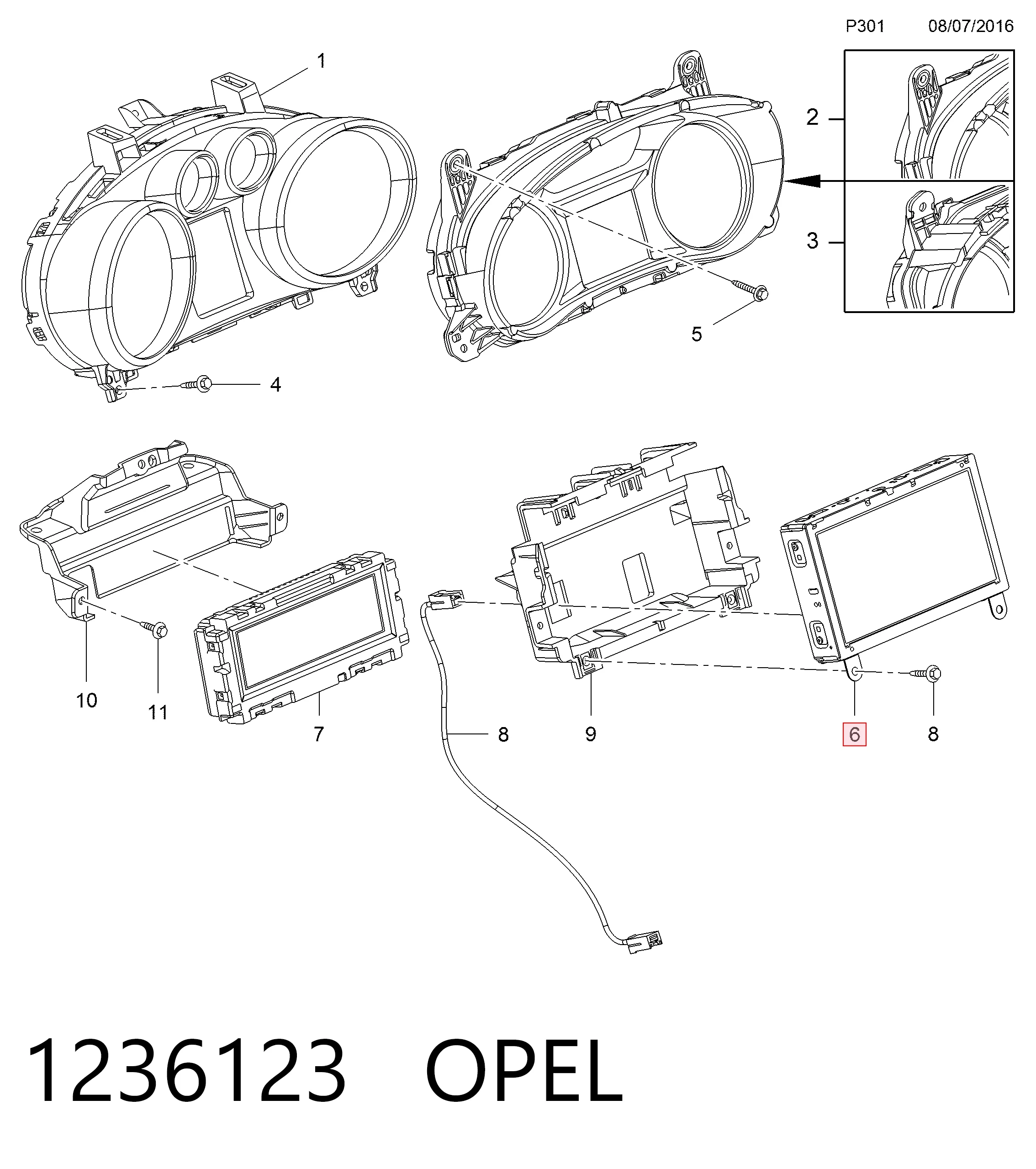 Дисплей многофункциональный Peugeot/Citroen 42353388 цена, от 154.06 USD