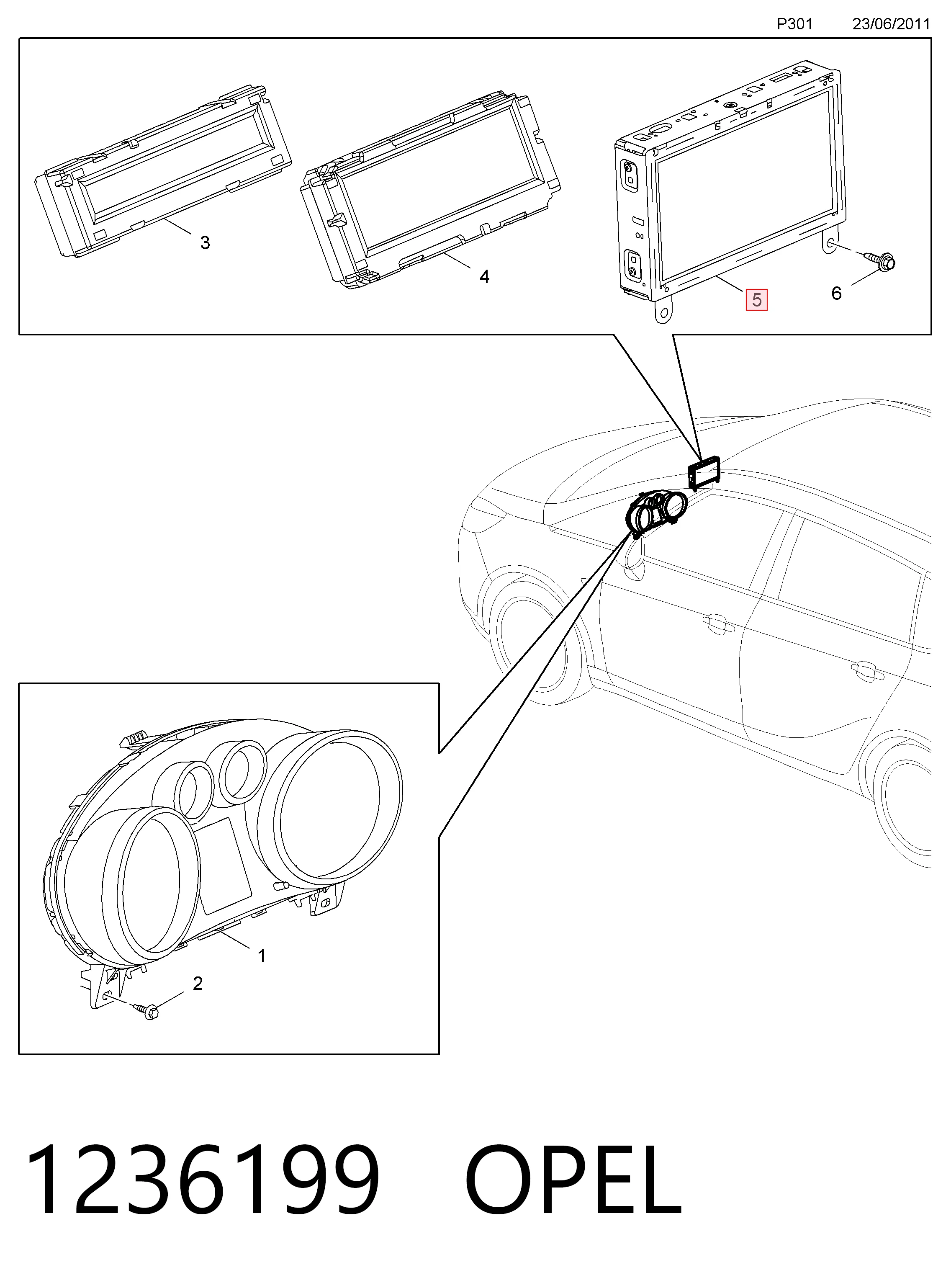Купить 42353388 Peugeot/Citroen Дисплей многофункциональный