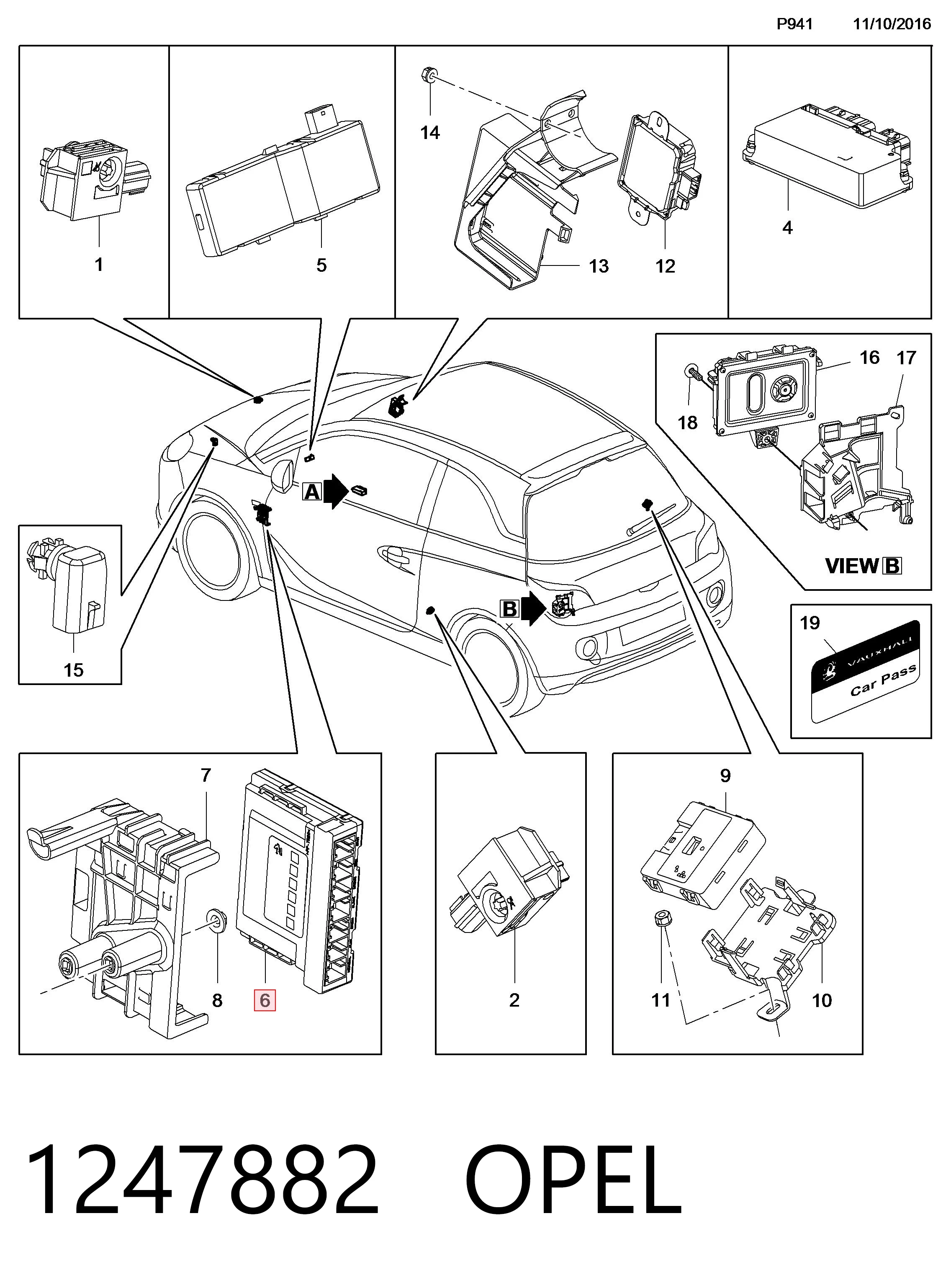 Купить 13580689 Opel Блок комфорта