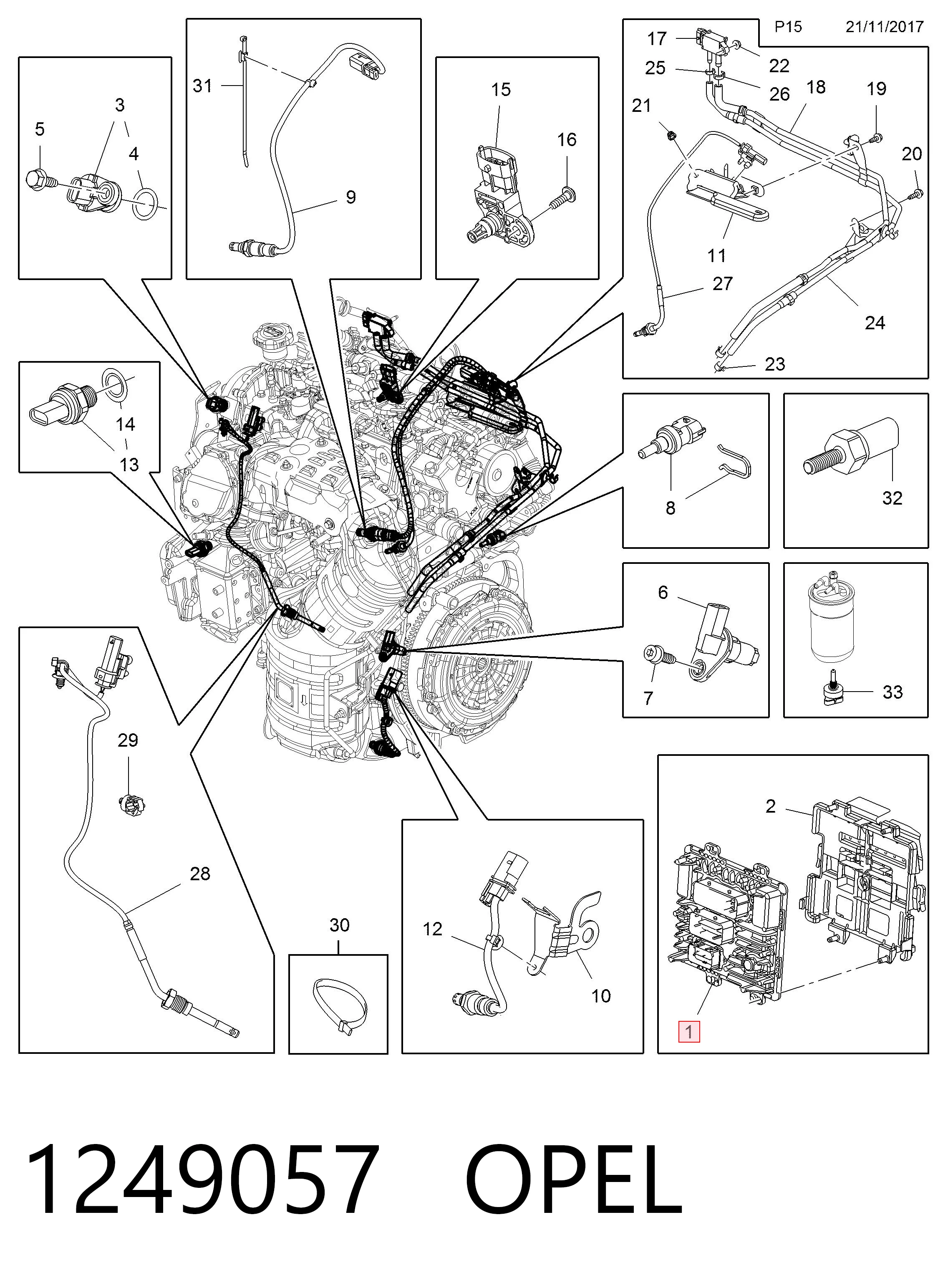 55591599 General Motors Мозги двигателя