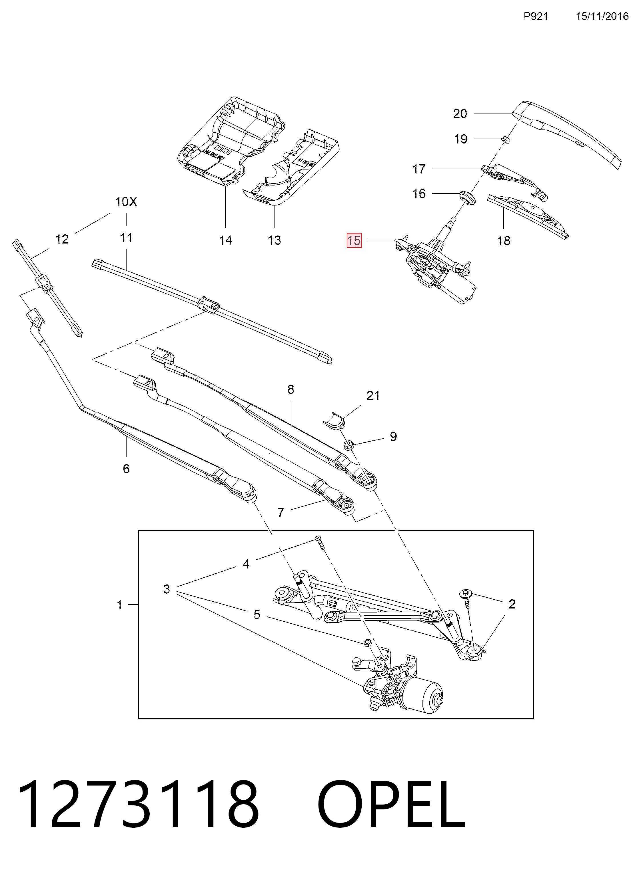 431259 VALEO Мотор заднего стеклоочистителя