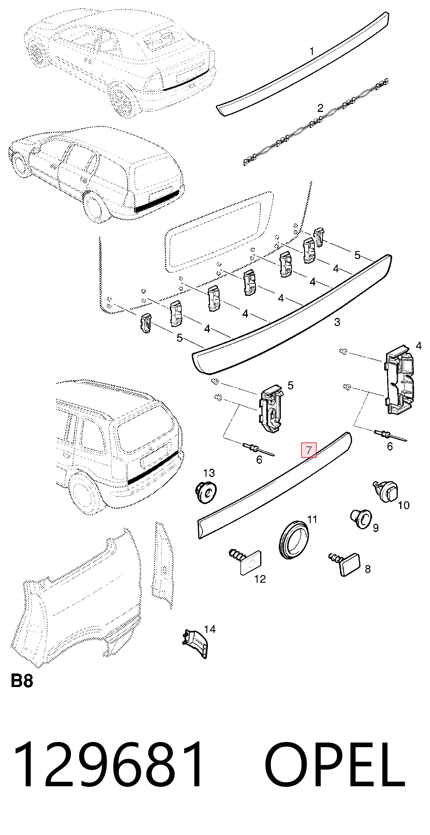 24425938 Volvo Накладка крышки багажника