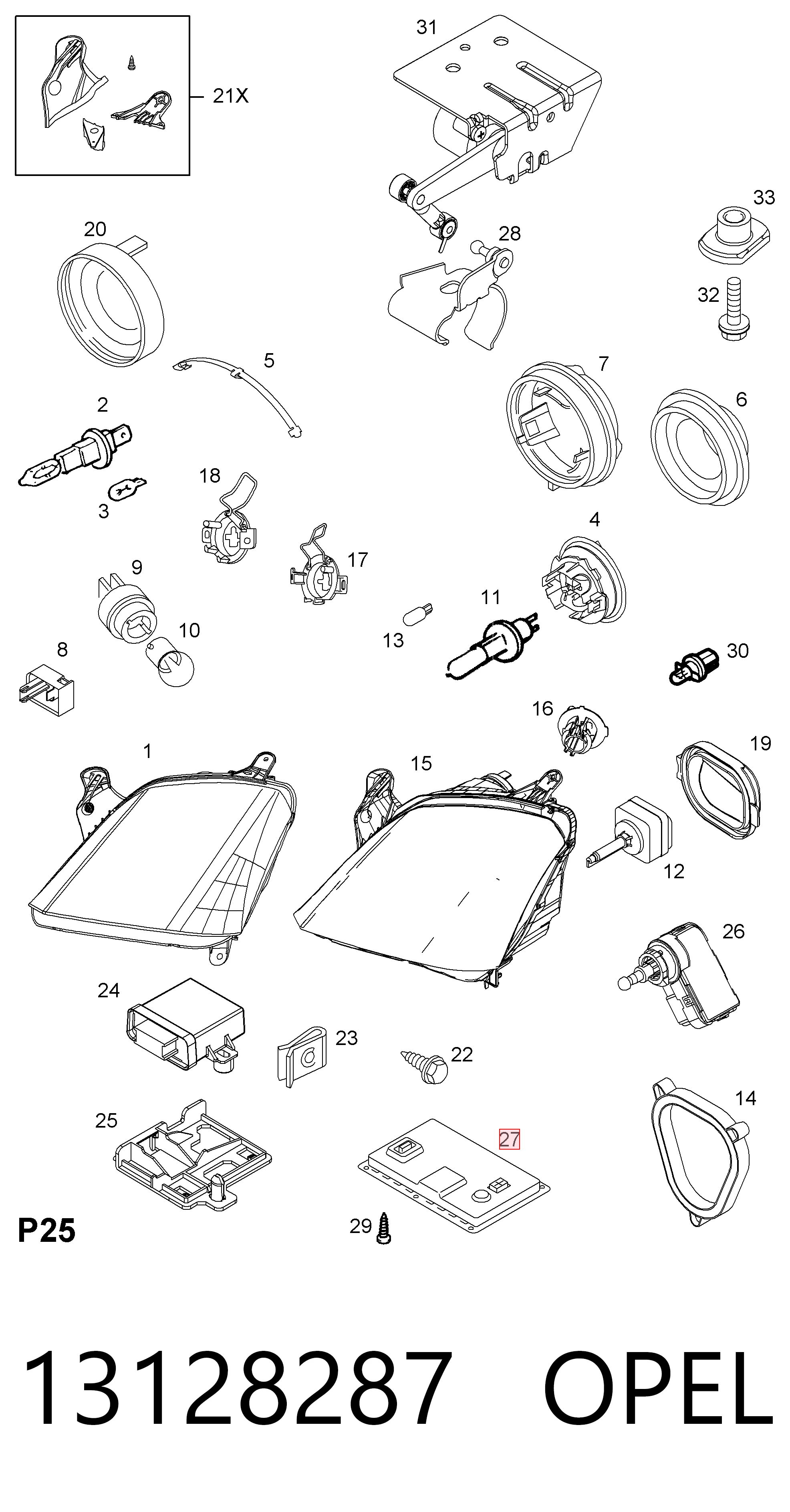 Купить 89035114 Renault (RVI) Блок управления фарами