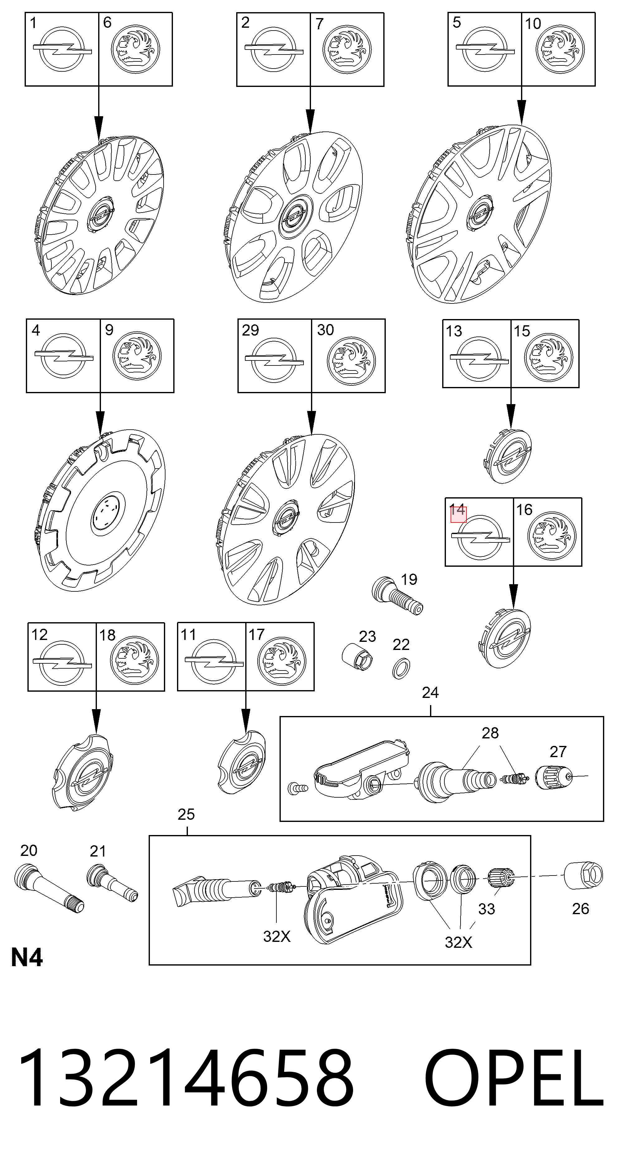 6006083 General Motors Колпаки на диски