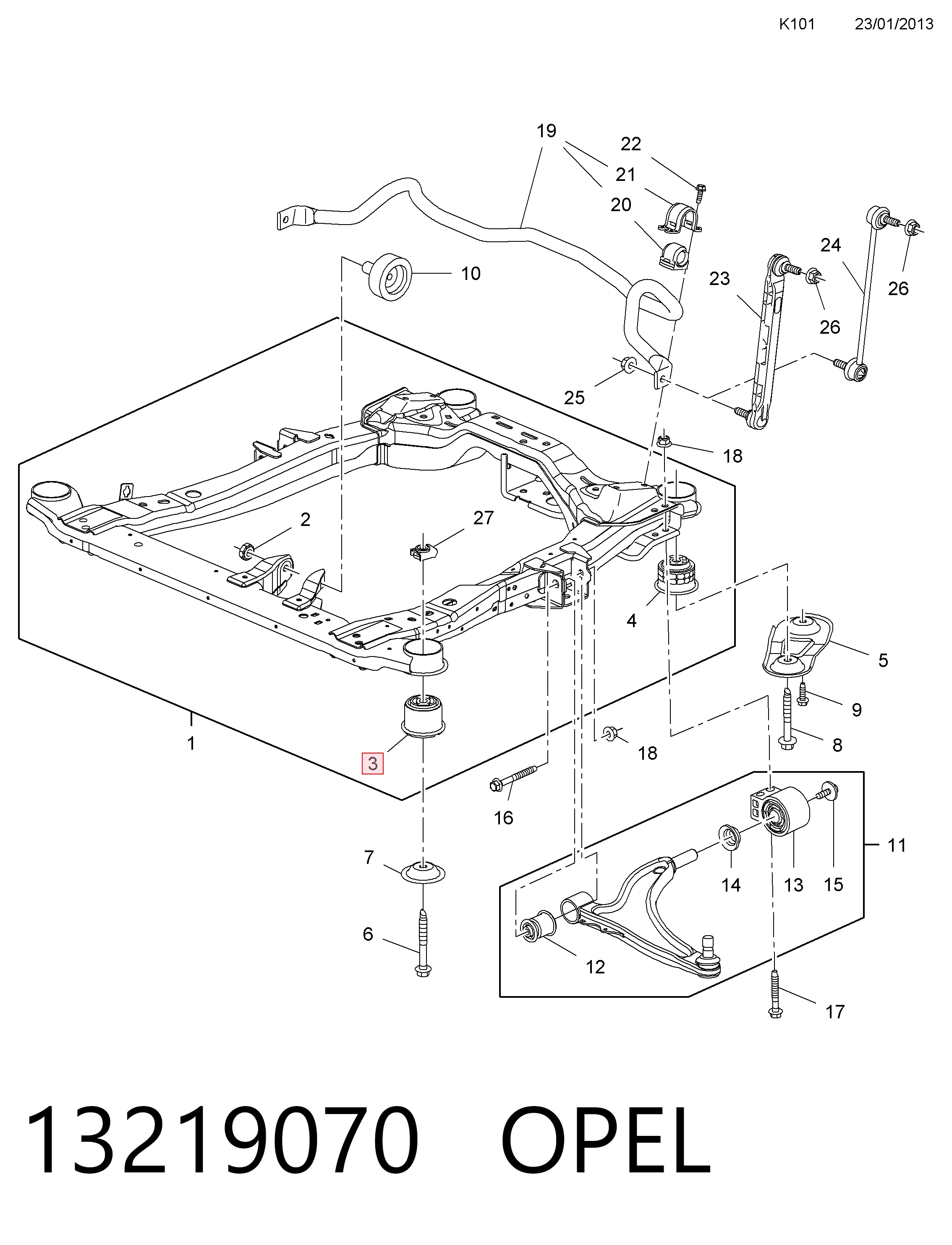 Сайлентблок передней балки Lemforder LMI35529 цена, от 22.15 USD