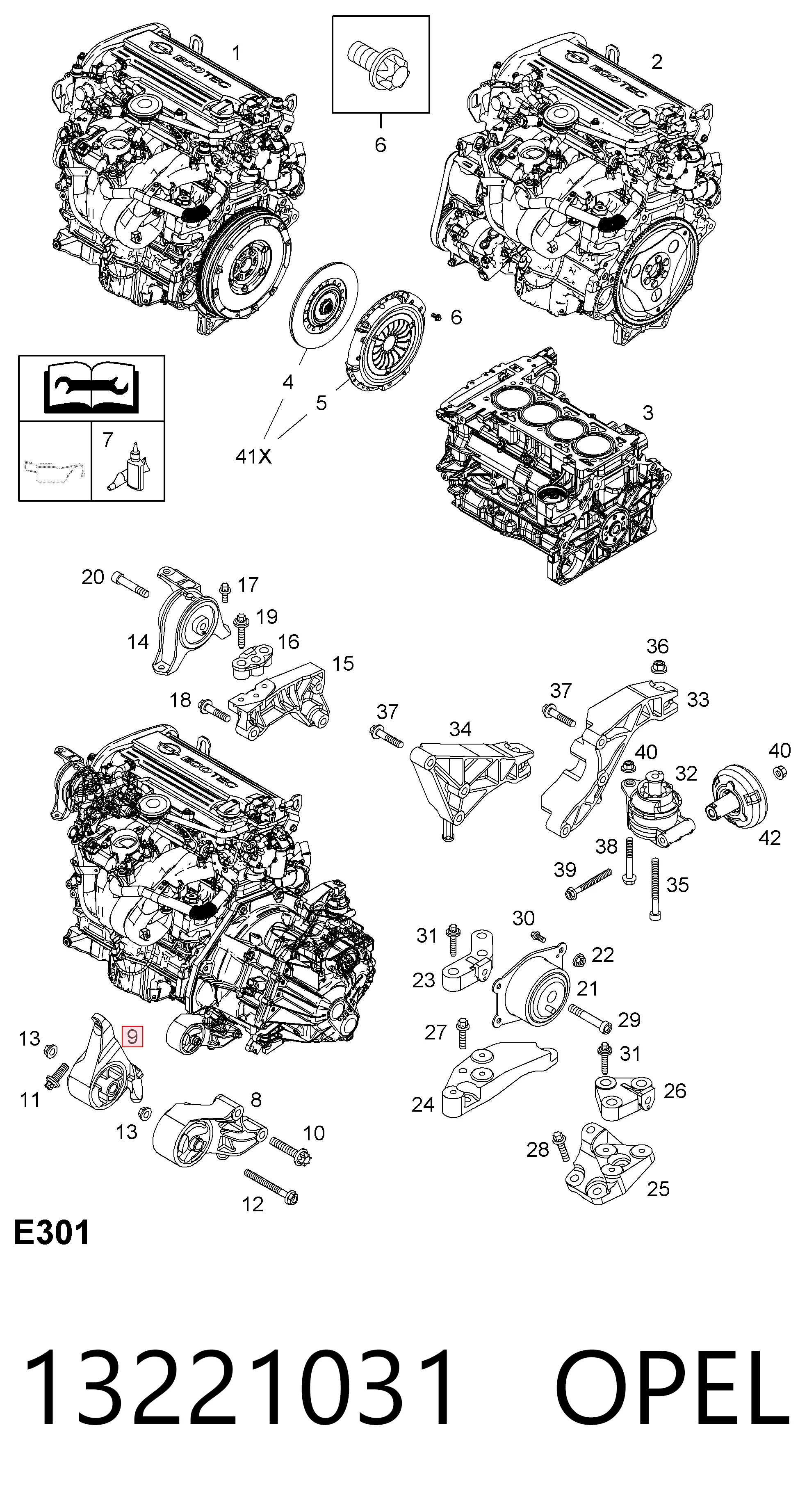 Опора двигателя Sasic SAS2706535