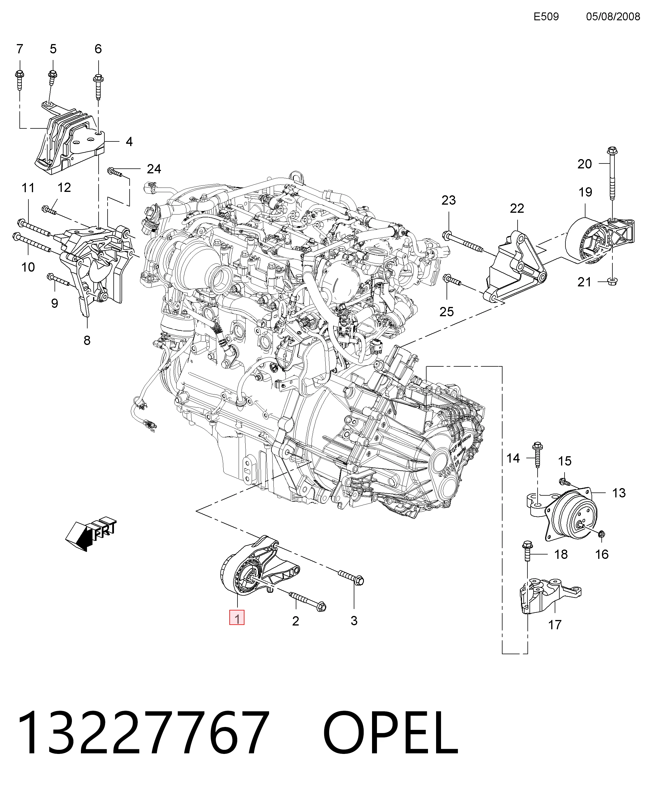 Гидроопора двигателя передняя Peugeot/Citroen 13227767 цена, от 33.52 USD