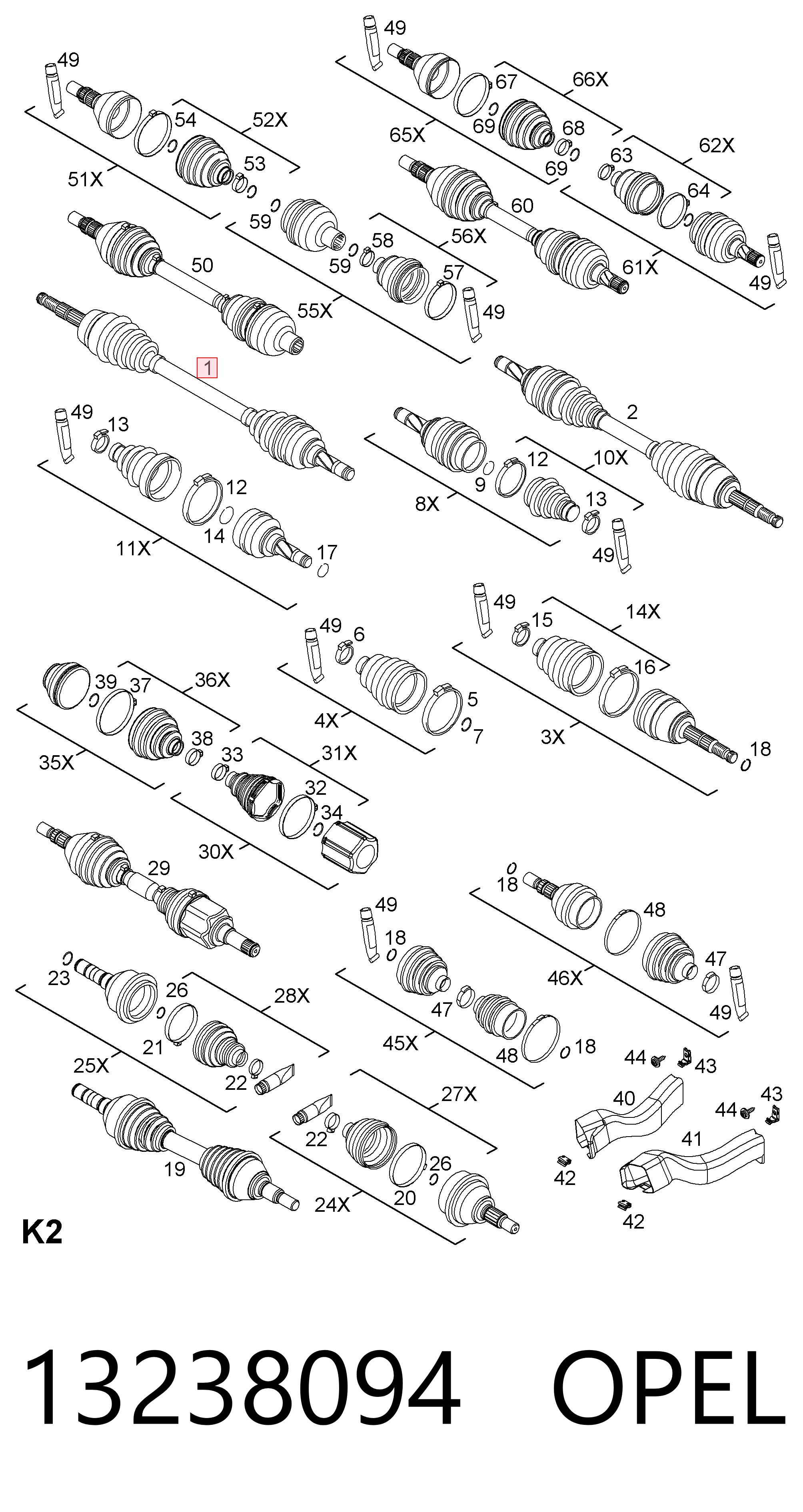 Правая полуось 20380024S Formpart/Otoform