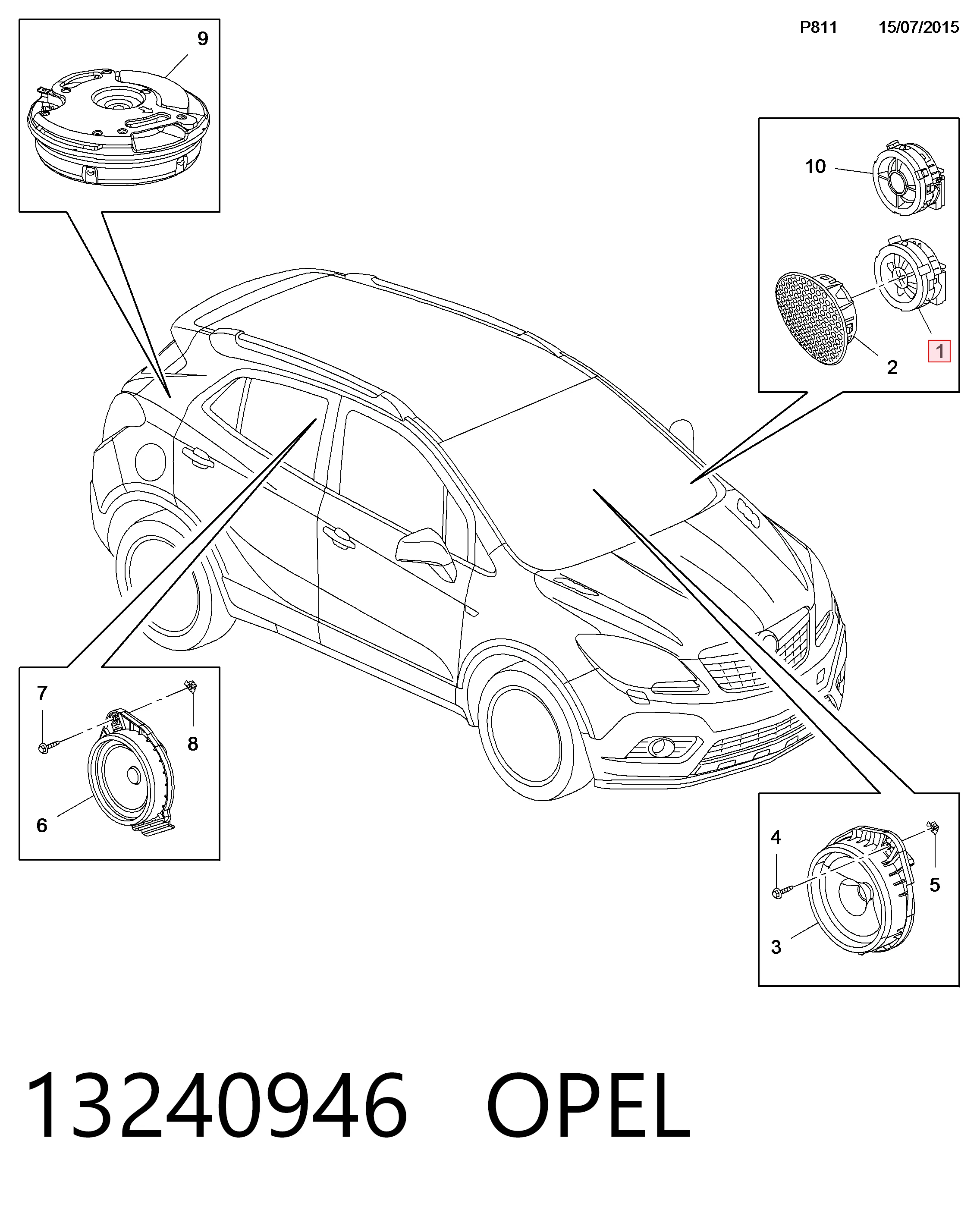Динамик передней двери Peugeot/Citroen YQ00538580 цена, от 8.12 USD