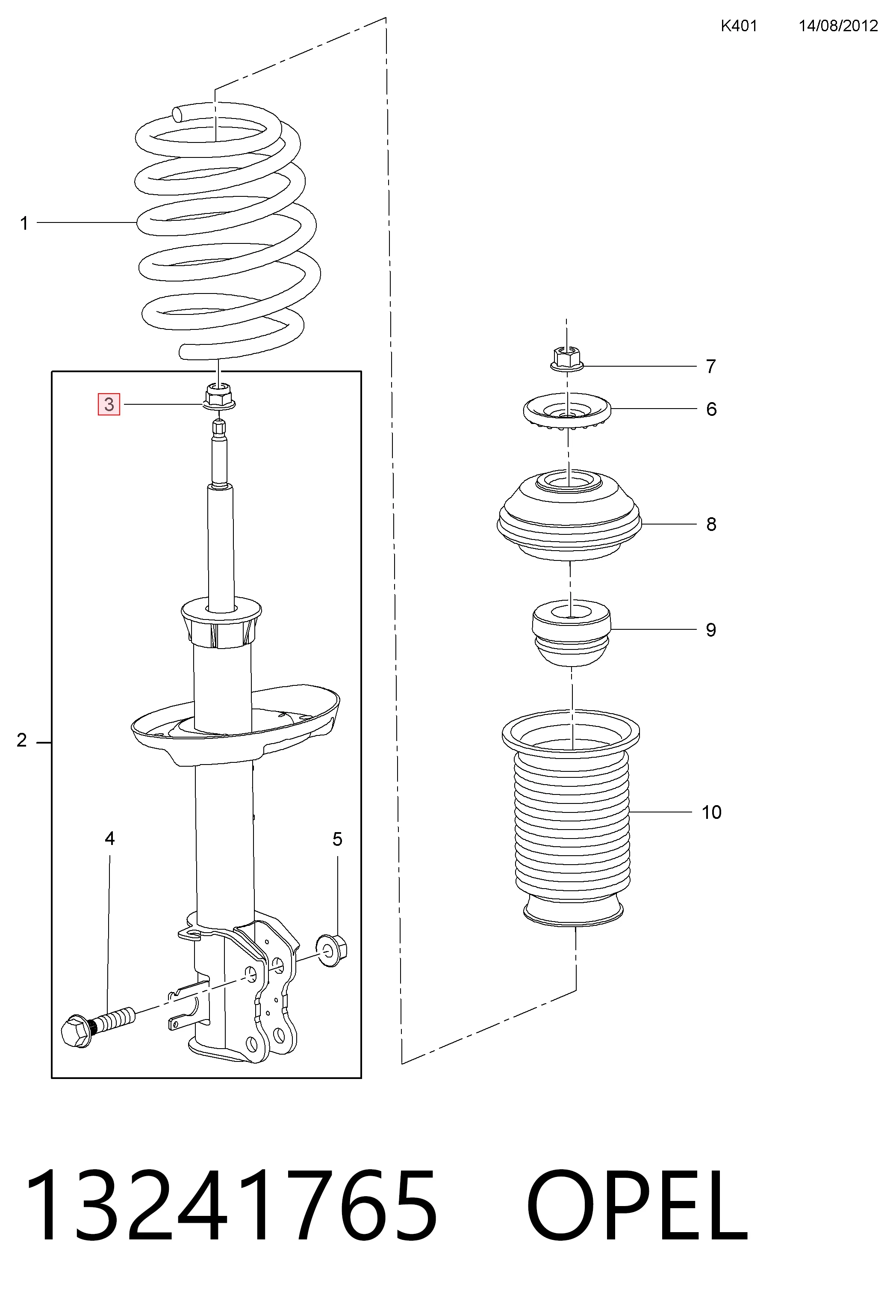 344962 General Motors Болт крепления заднего нижнего рычага, внутренний