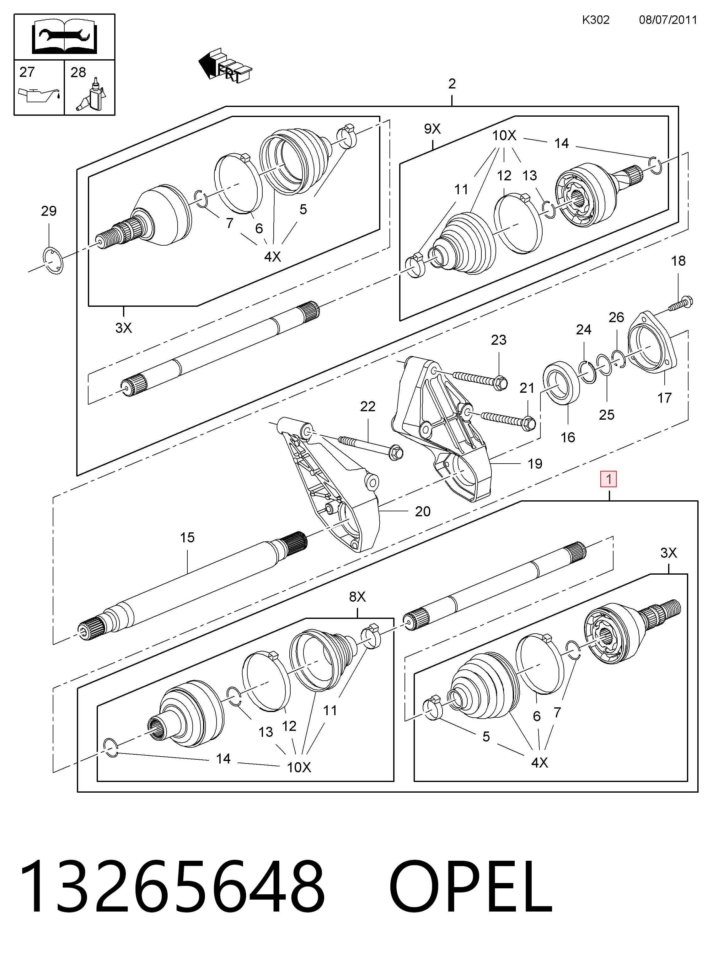 Купить BB3676 Posterparts Вал приводной правый
