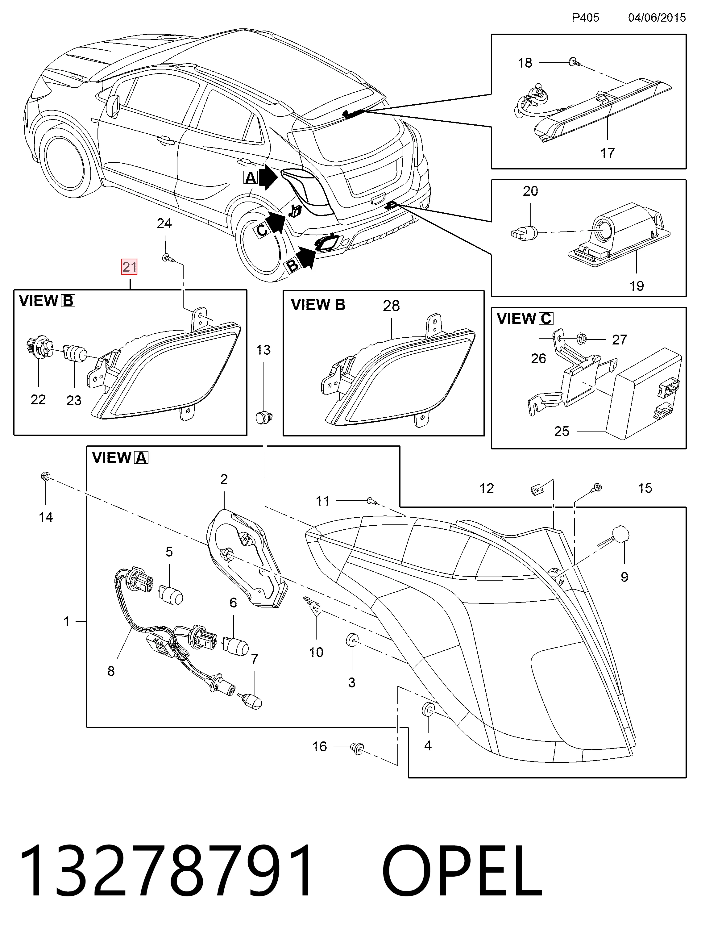 Фара противотуманная задняя, правая Magneti Marelli LLH881 цена, от 37.29 USD