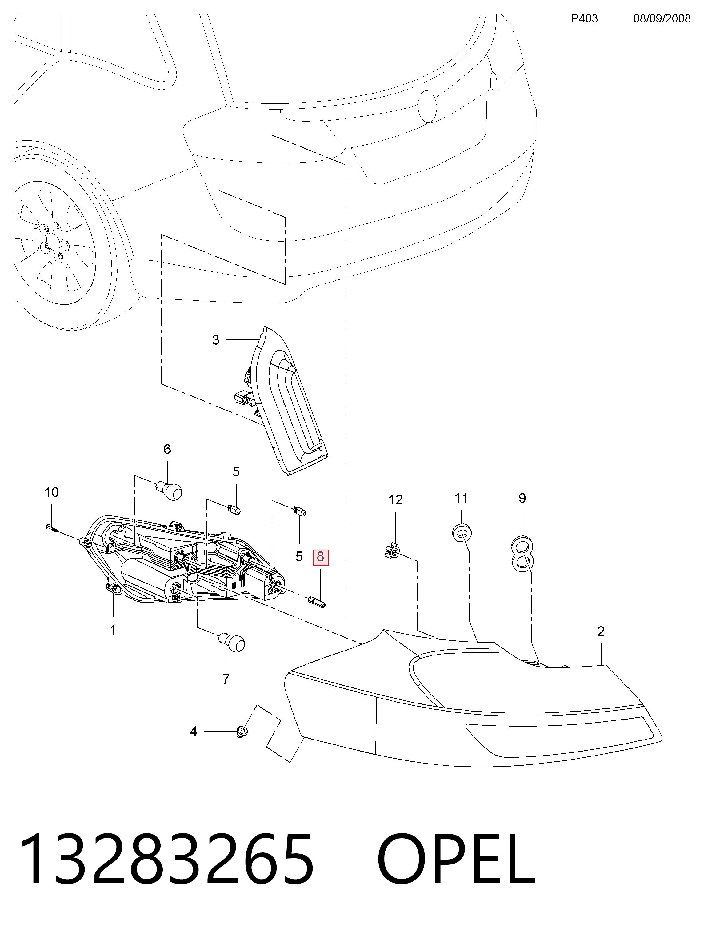  Лампа противотуманной фары Volkswagen Polo 5