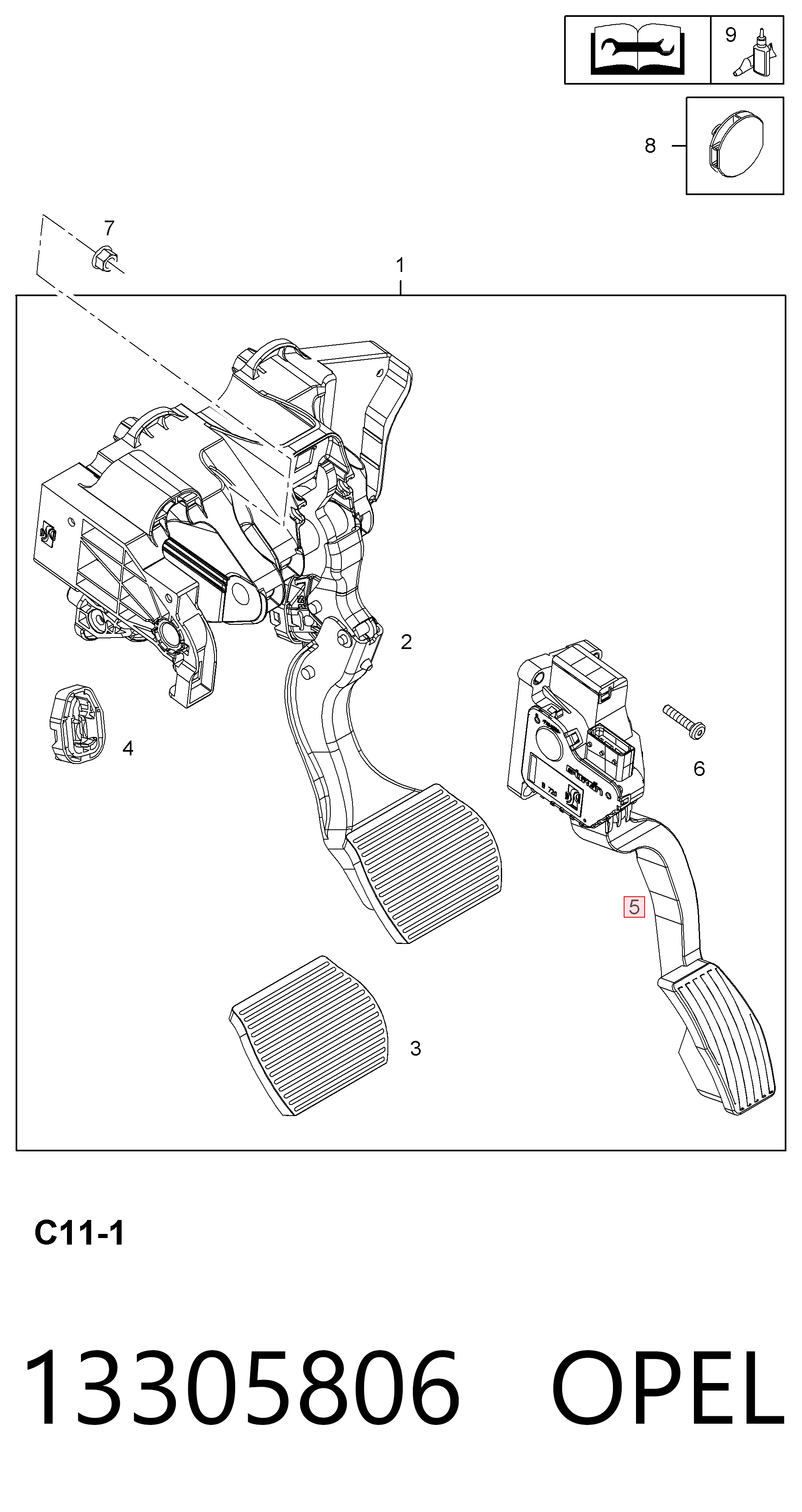 Педаль акселератора Peugeot/Citroen 39238342