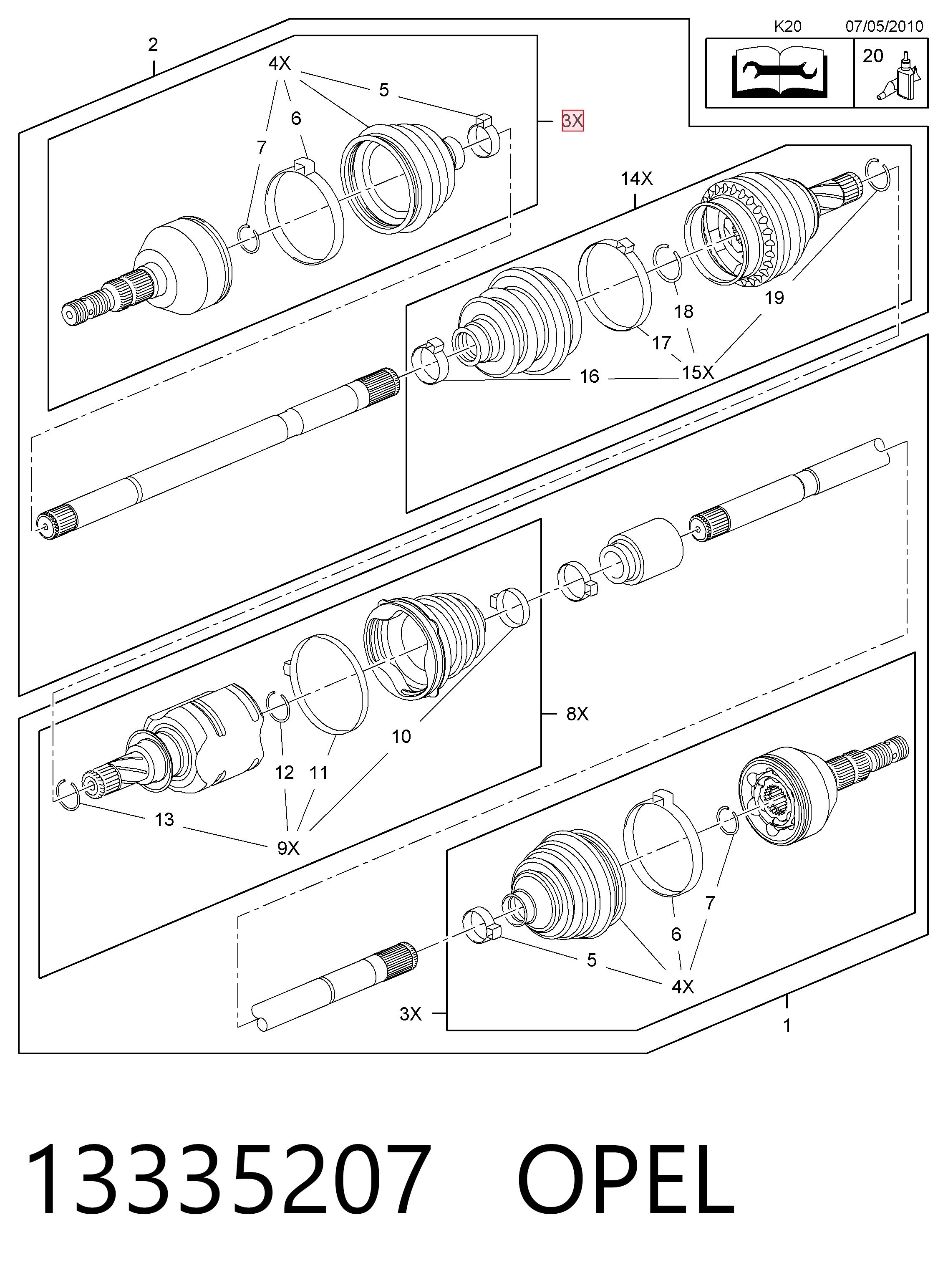 ШРУС наружный передний 0036262 GKN-Spidan