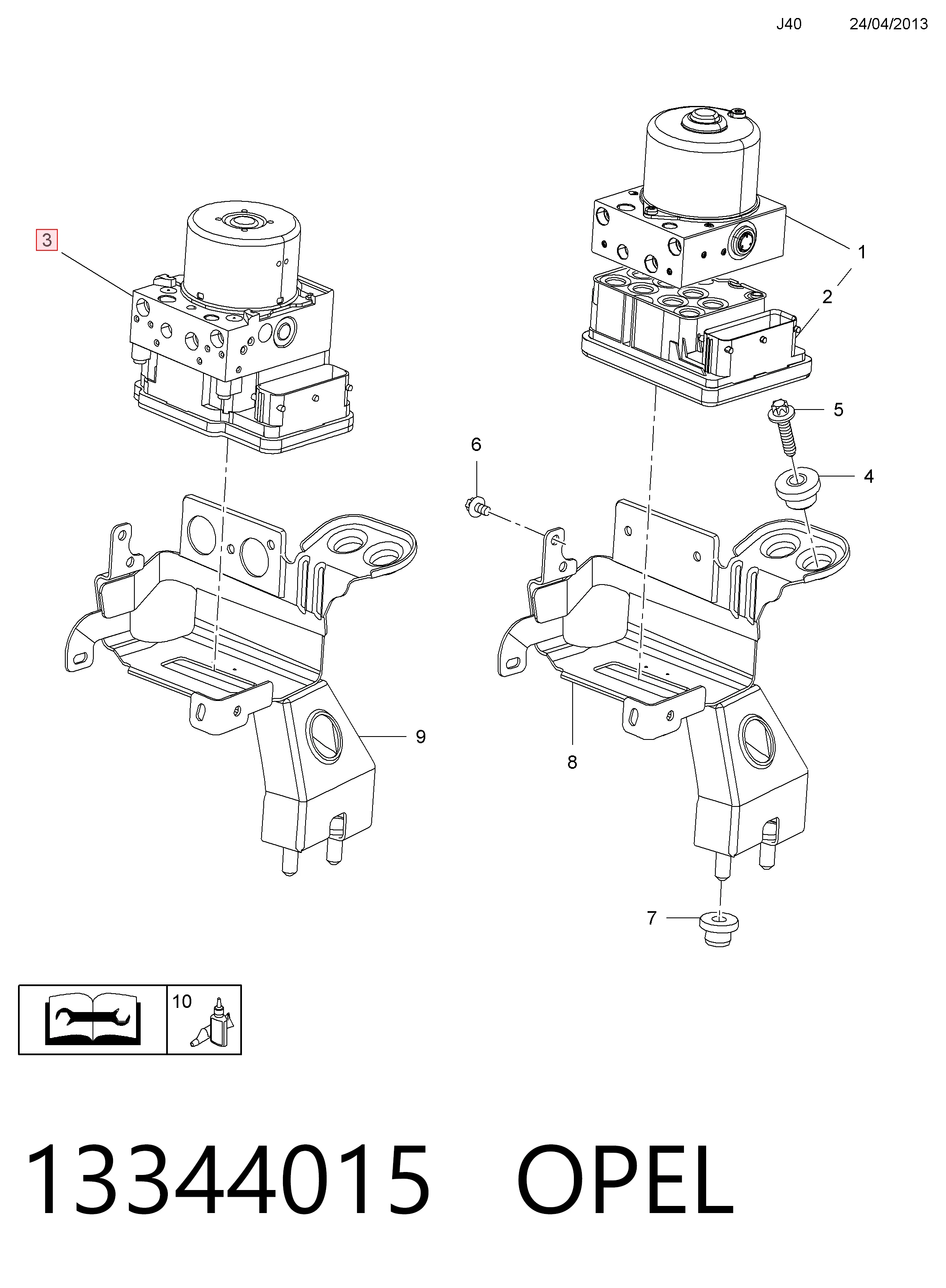Блок управления АБС  General Motors 13344015